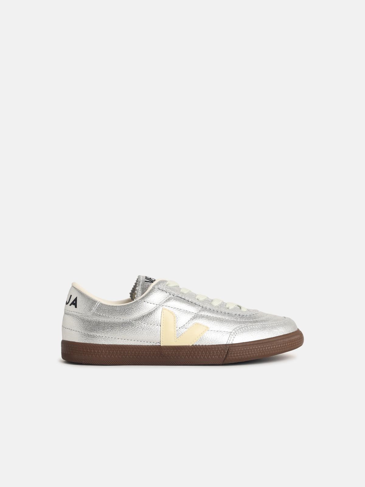 Veja 'panenka' Silver O.t. Leather Sneakers In Silver