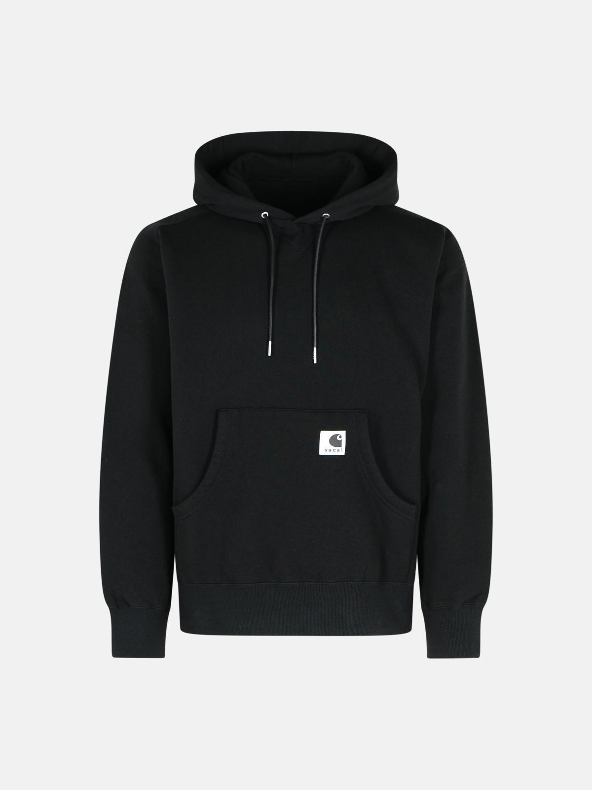 SACAI 'Charhartt Work In Progress' Black Cotton Sweatshirt　SACAI Charhartt Work In Progress ブラック コットン スウェットシャツ SACAI