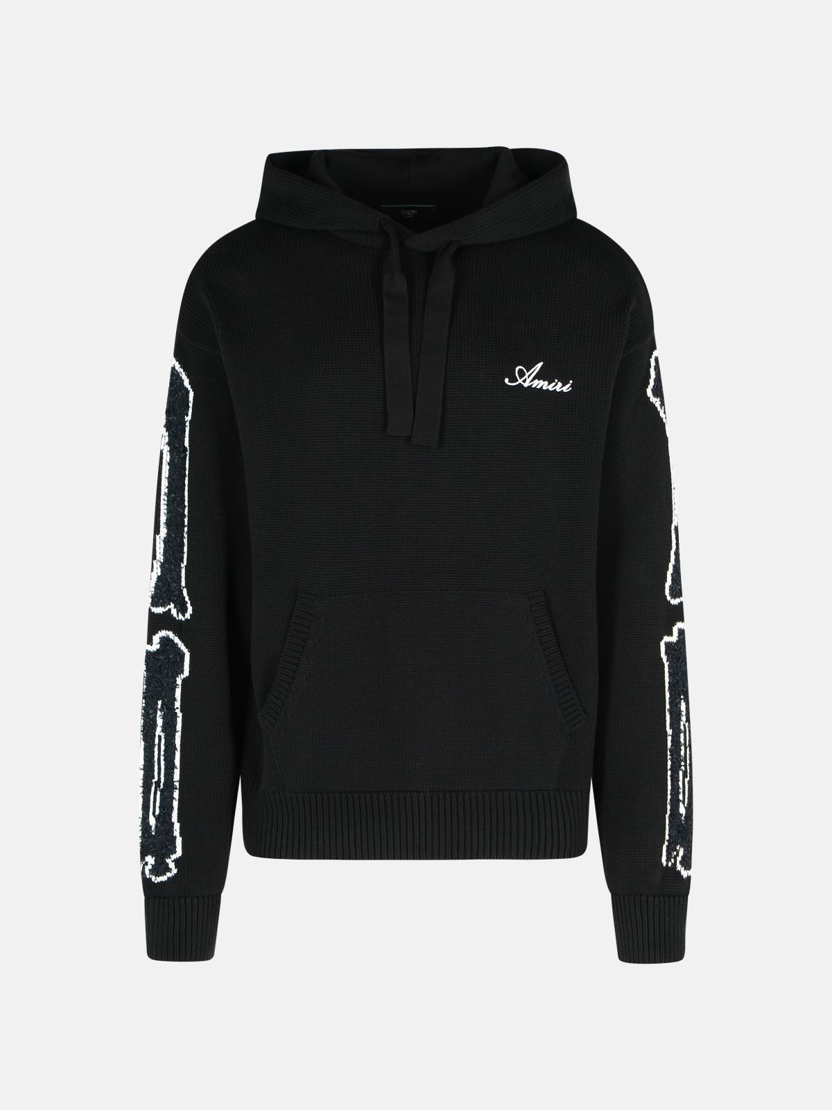 Amiri AMIRI 'Bones' Black Cotton Sweater　AMIRI 'Bones' ブラック コットン セーター