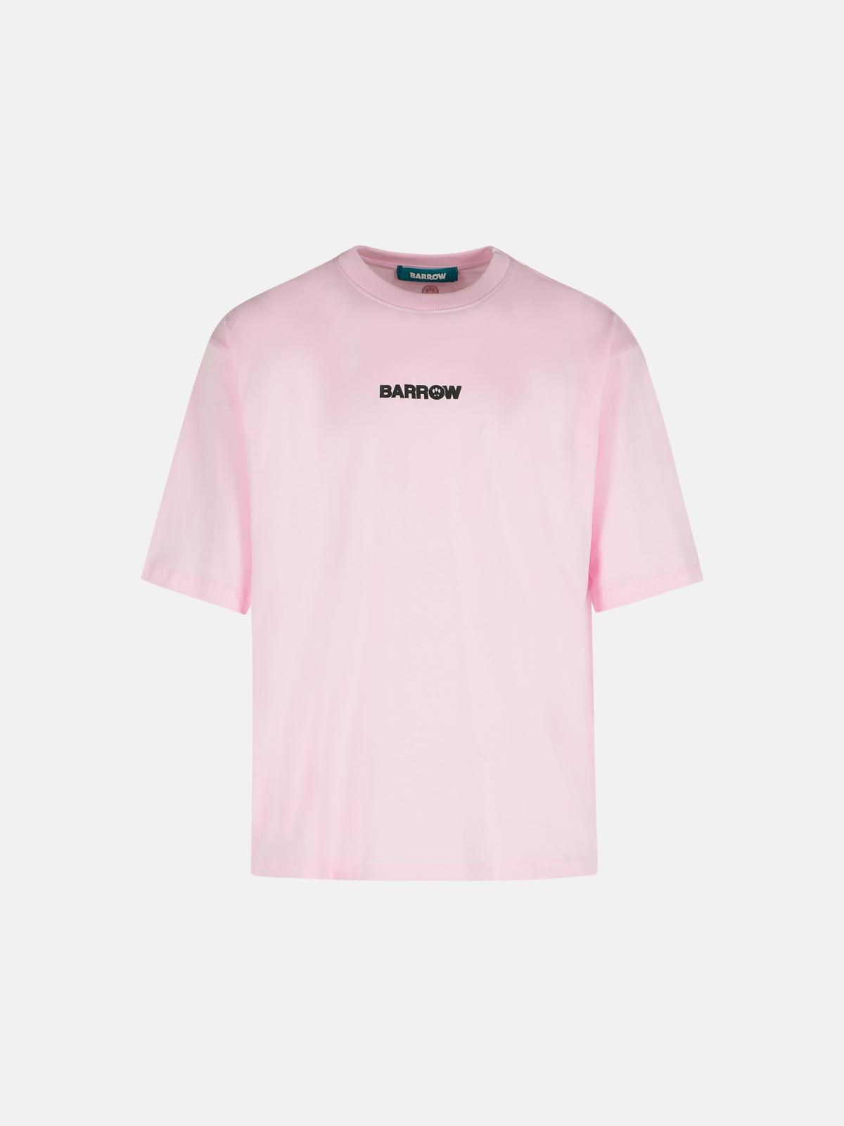 Barrow Pink Cotton T-shirt In Multi