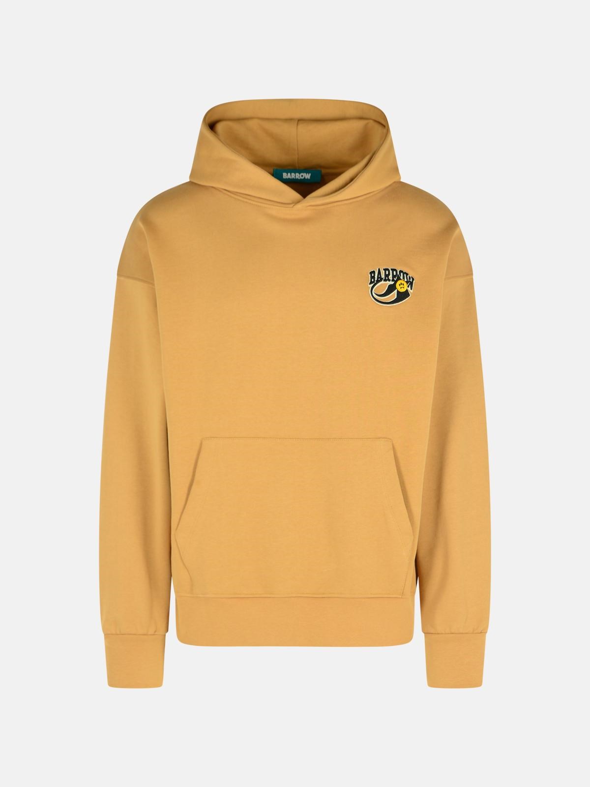 Barrow Beige Cotton Sweatshirt In Animal Print