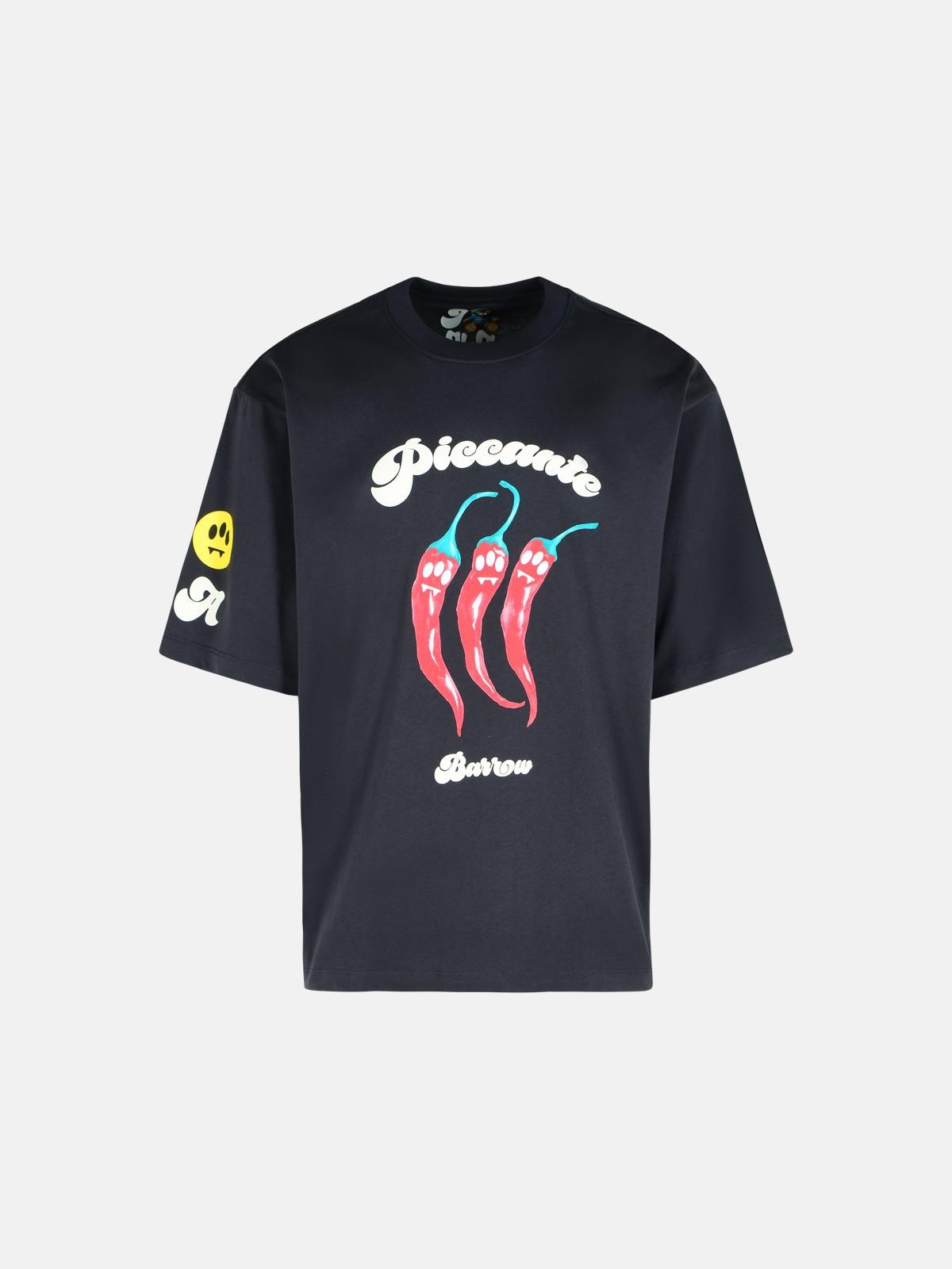 Barrow Asphalt Grey Cotton T-shirt In Multi