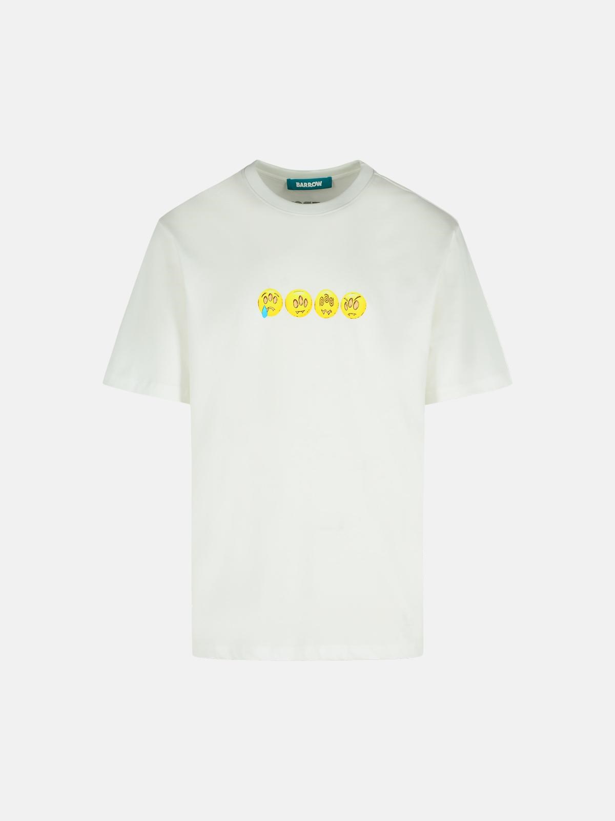 Barrow White Cotton T-shirt In White