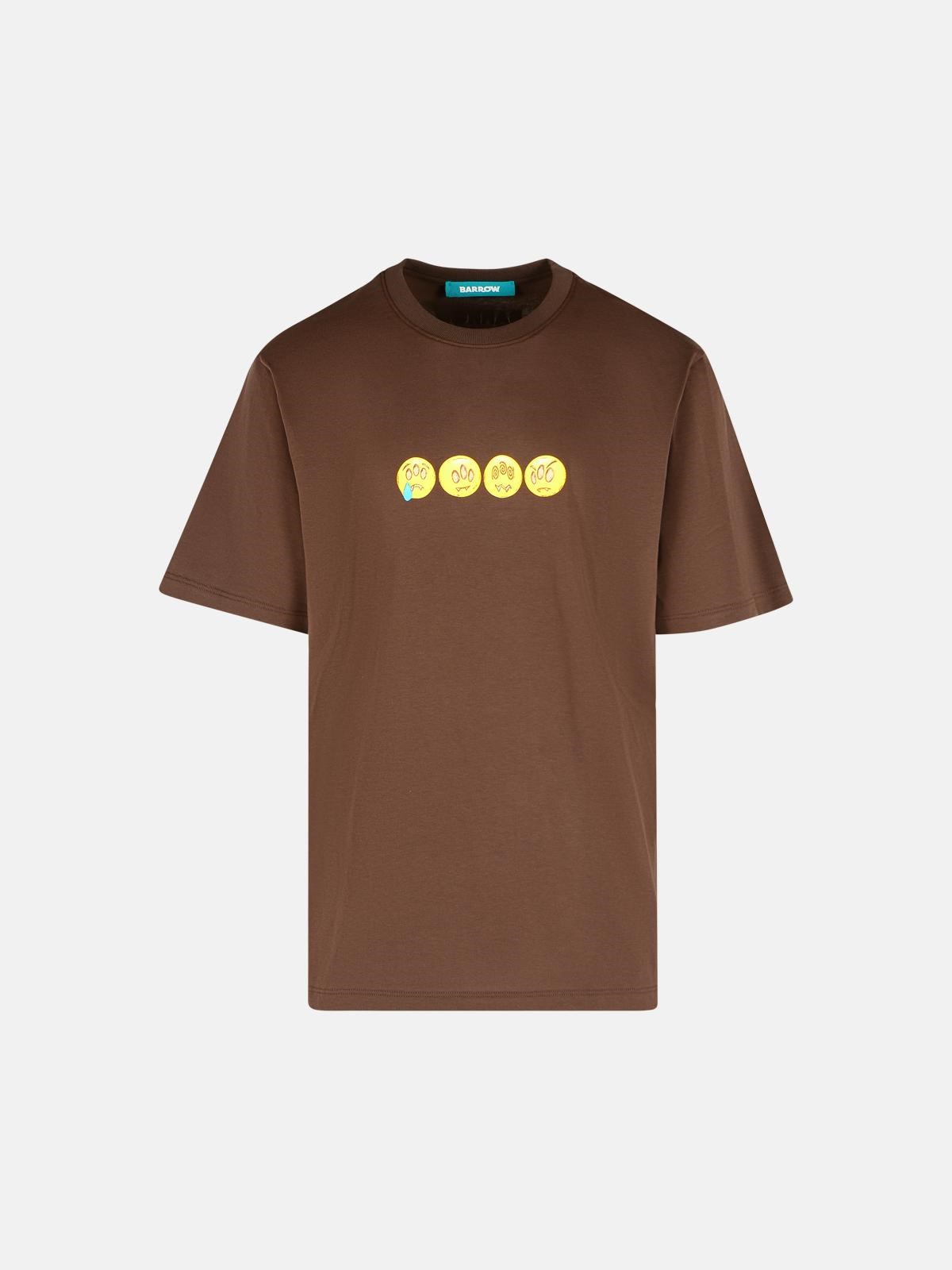 Barrow Brown Cotton T-shirt In Brown