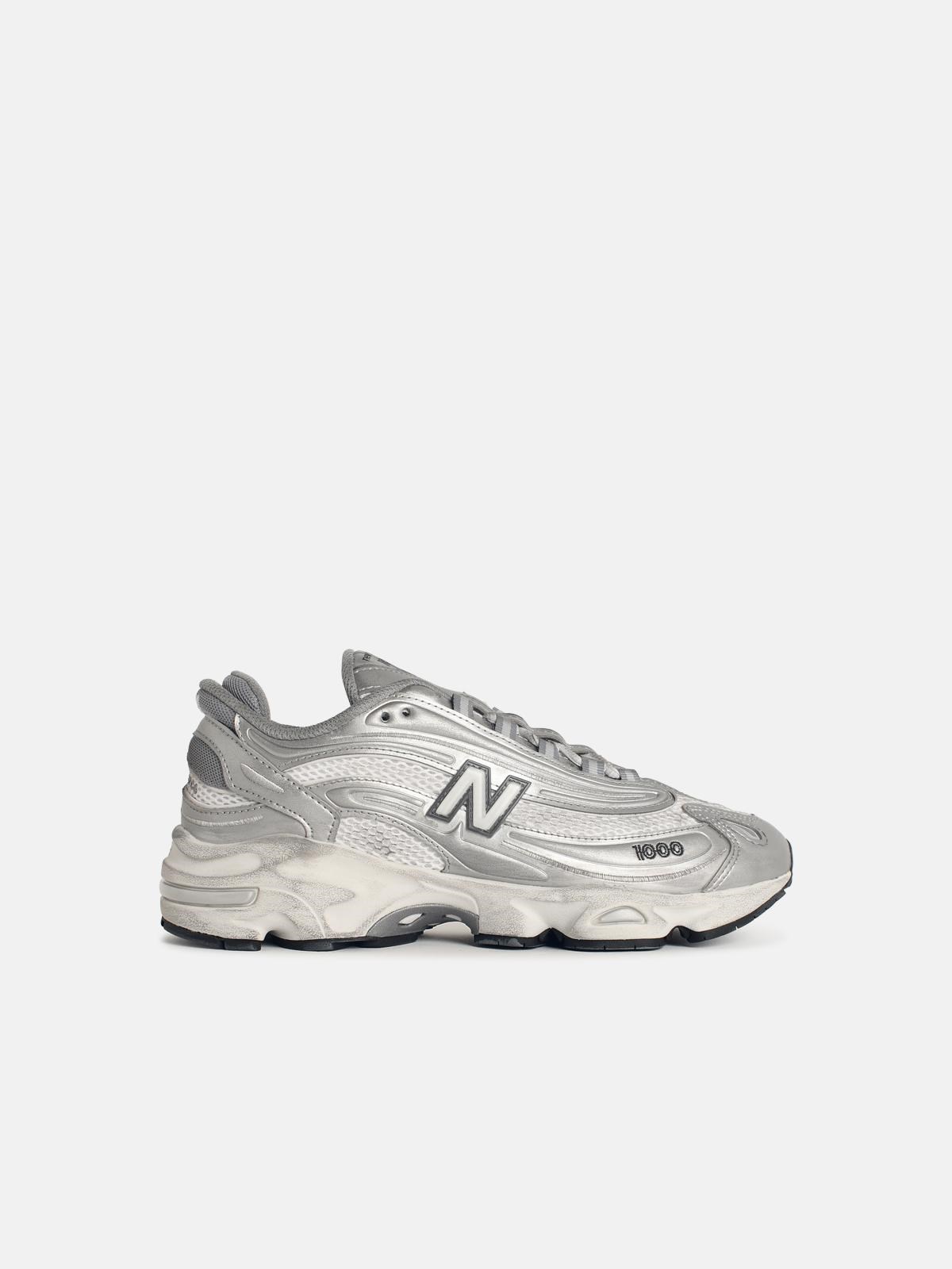 NEW BALANCE '1000' Silver Fabric Blend Sneakers