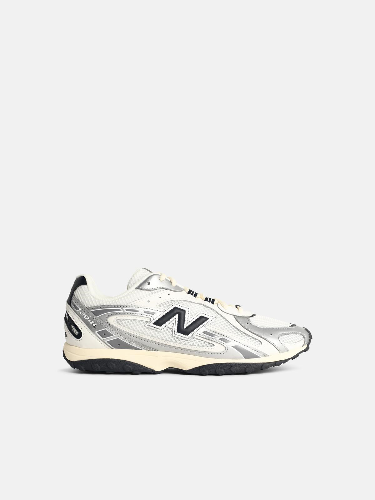 New Balance '204' White Fabric Blend Sneakers In White