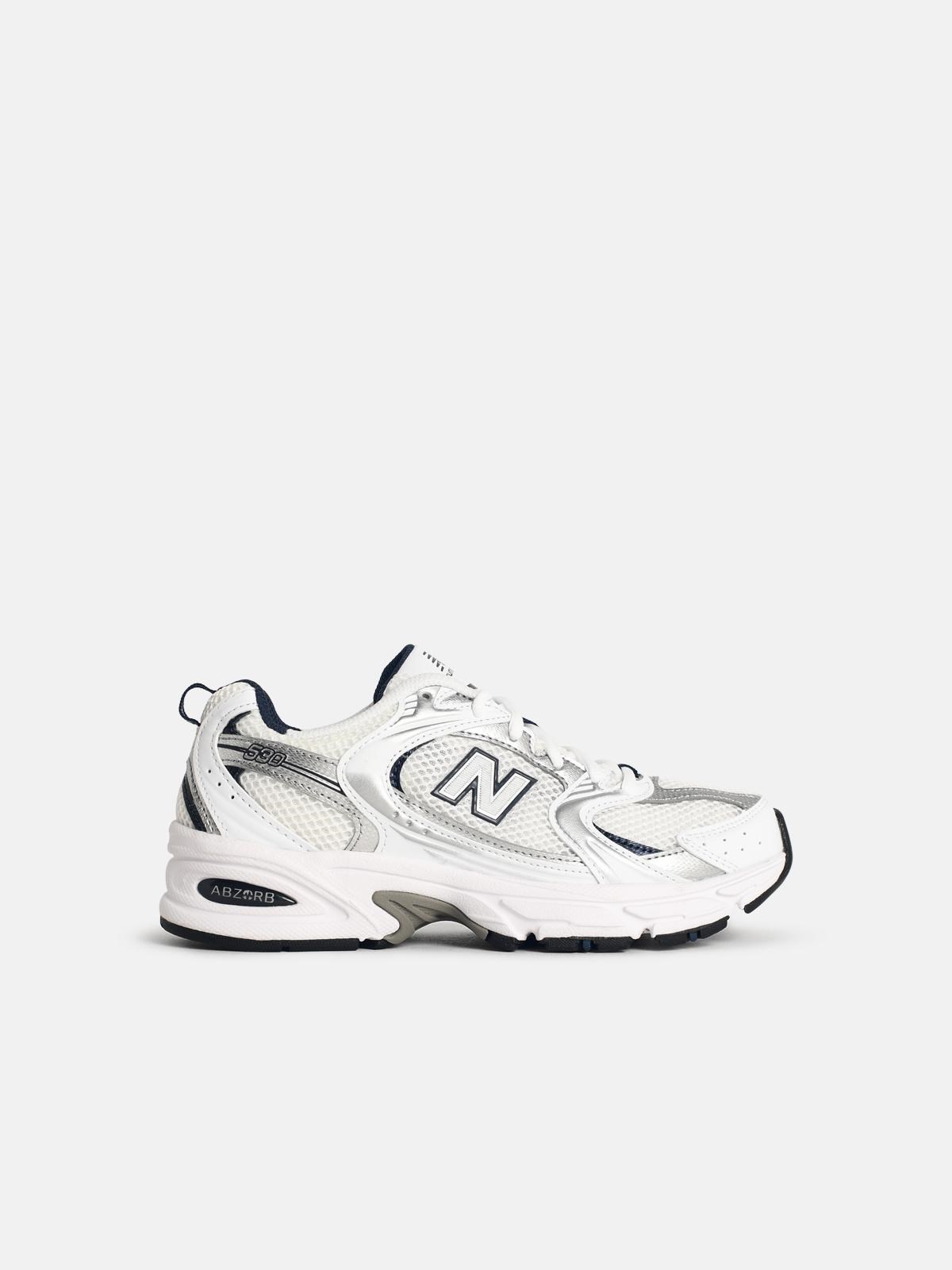 New Balance '530' White Fabric Sneakers In White