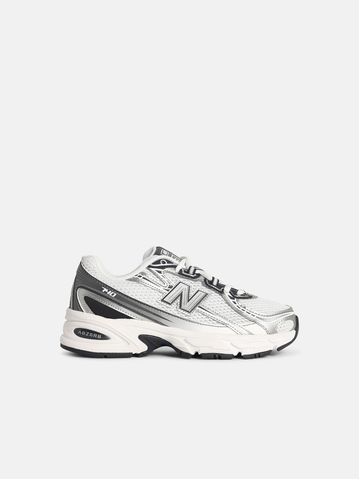 New Balance '740' White Fabric Blend Sneakers In White