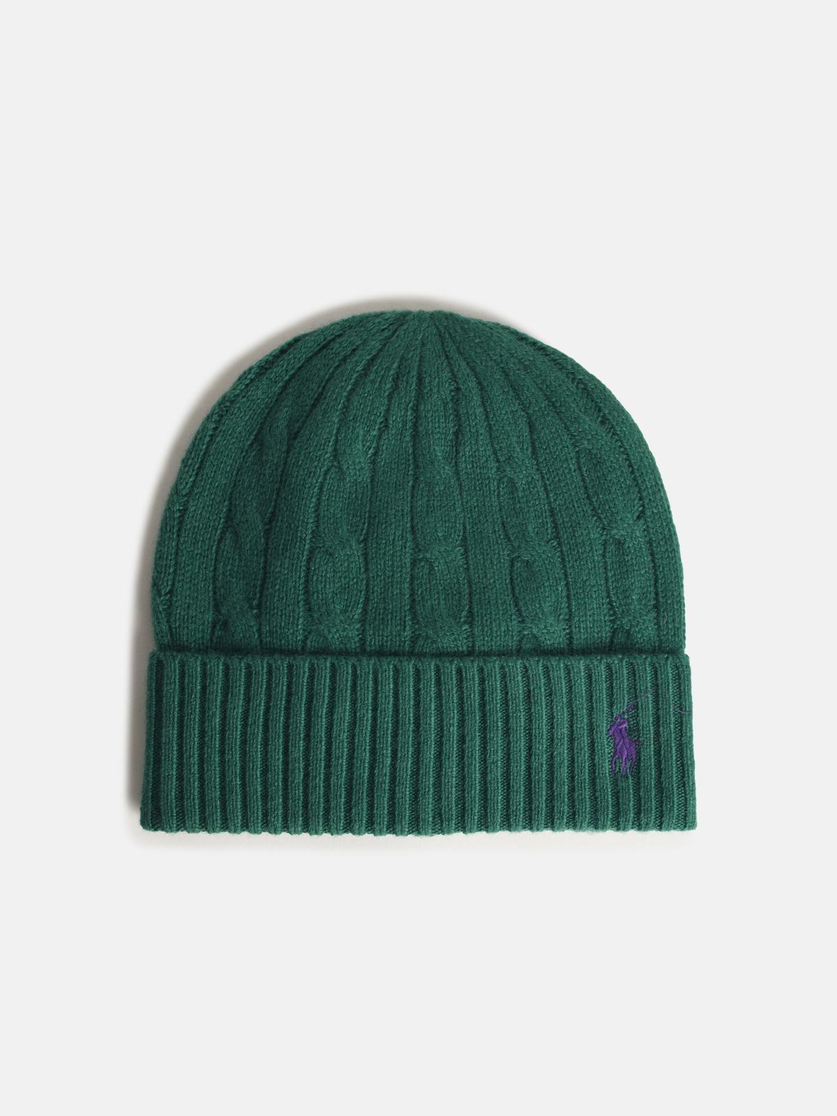 Polo Ralph Lauren Green Wool Blend Beanie In Green