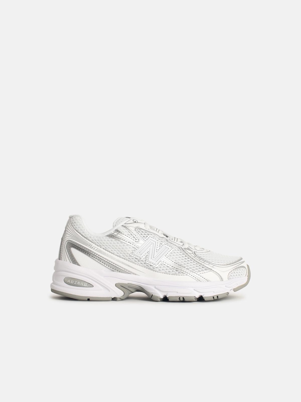 New Balance '740' White Fabric Blend Sneakers In White