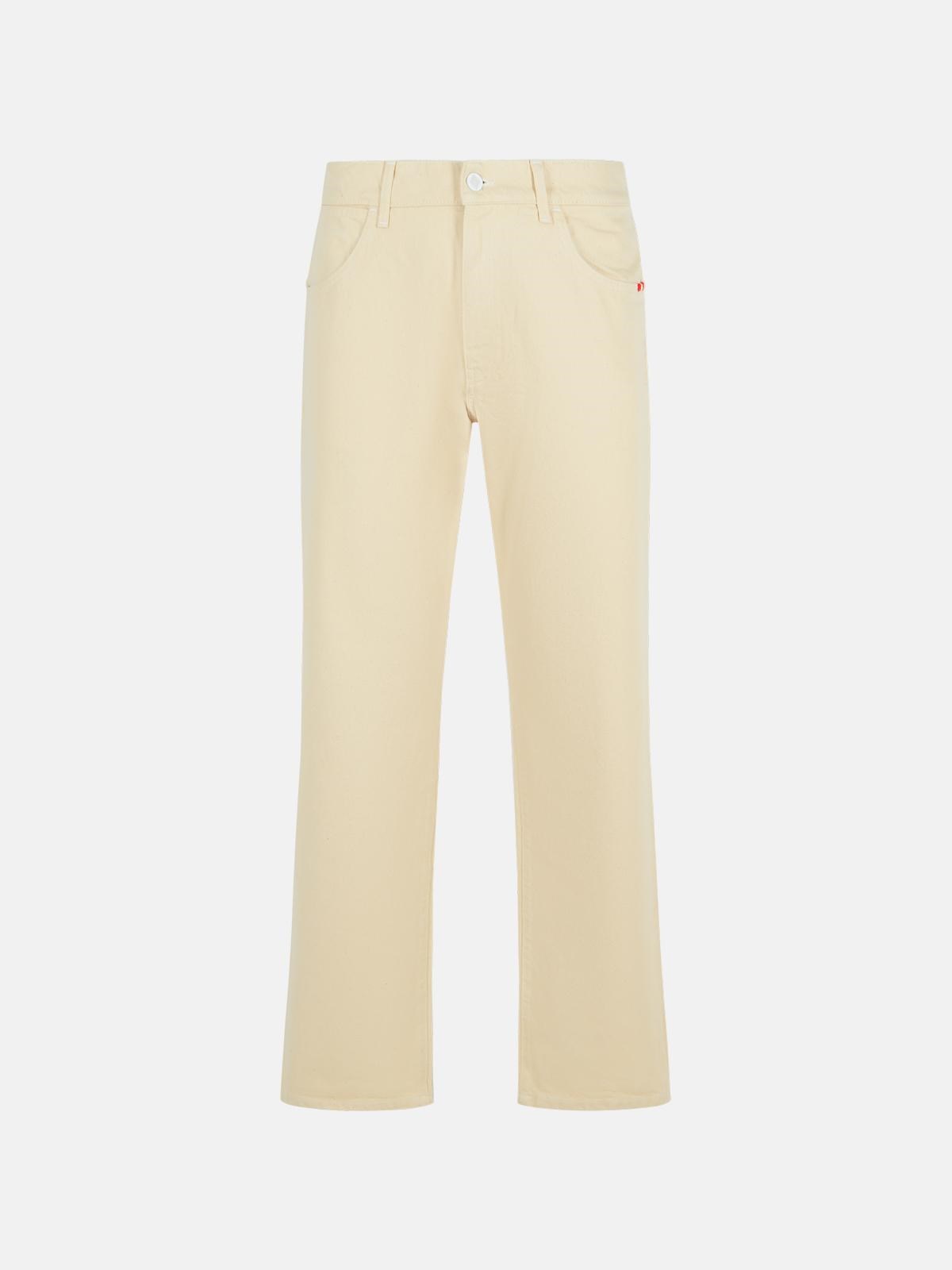 Amish 'james' Light Beige Cotton Jeans In Sand