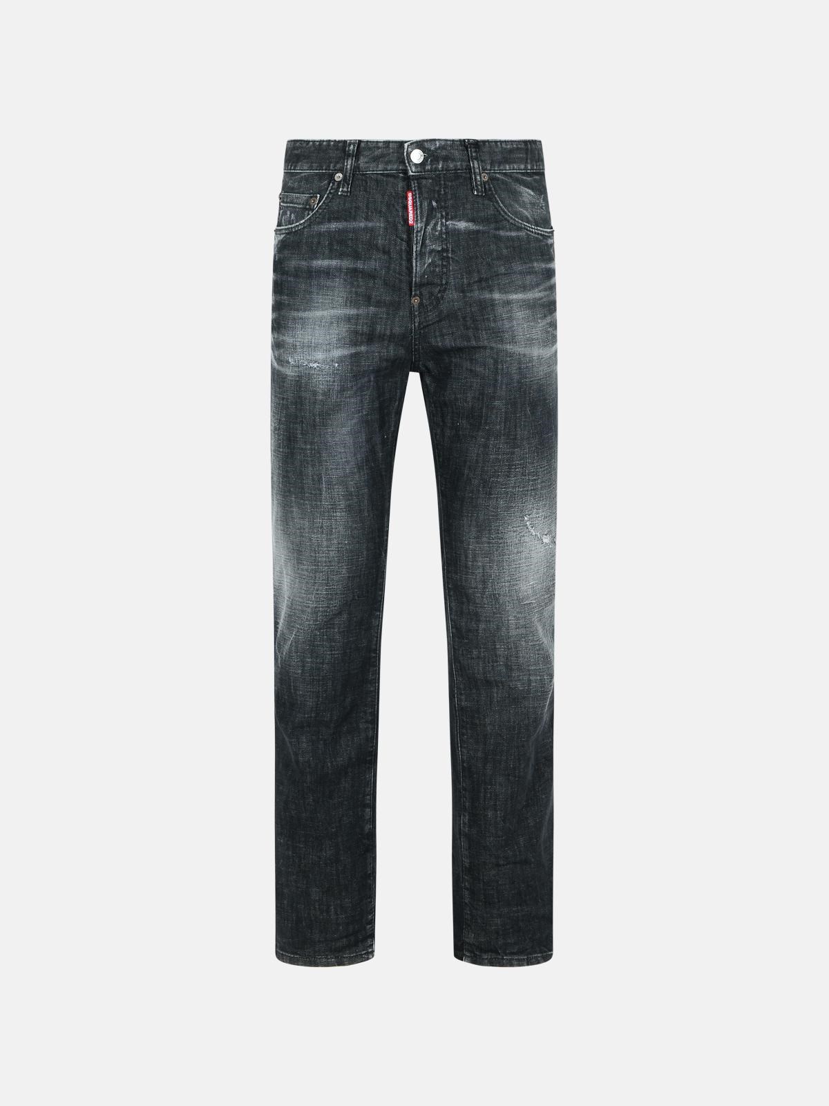 Dsquared2 '642' Black Cotton Jeans In Black