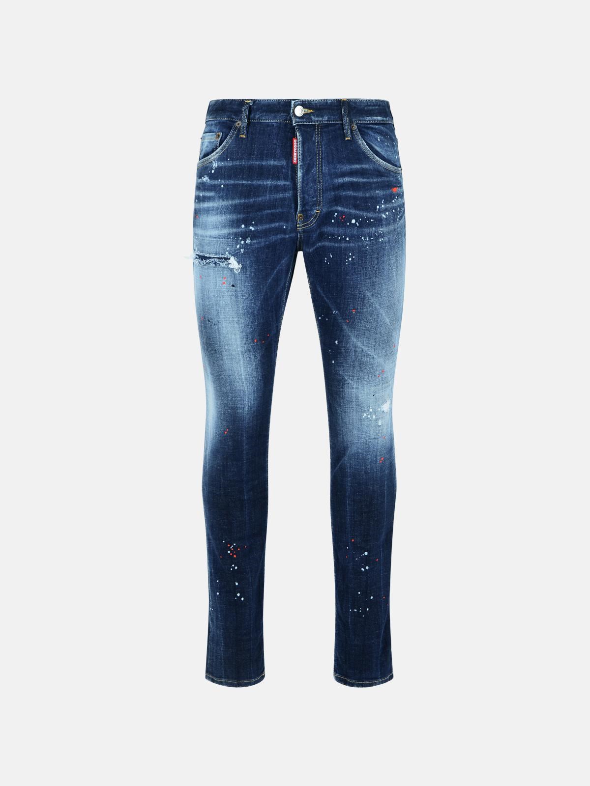 Dsquared2 'cool Guy' Medium Blue Wash Cotton Denim Jeans In Blue