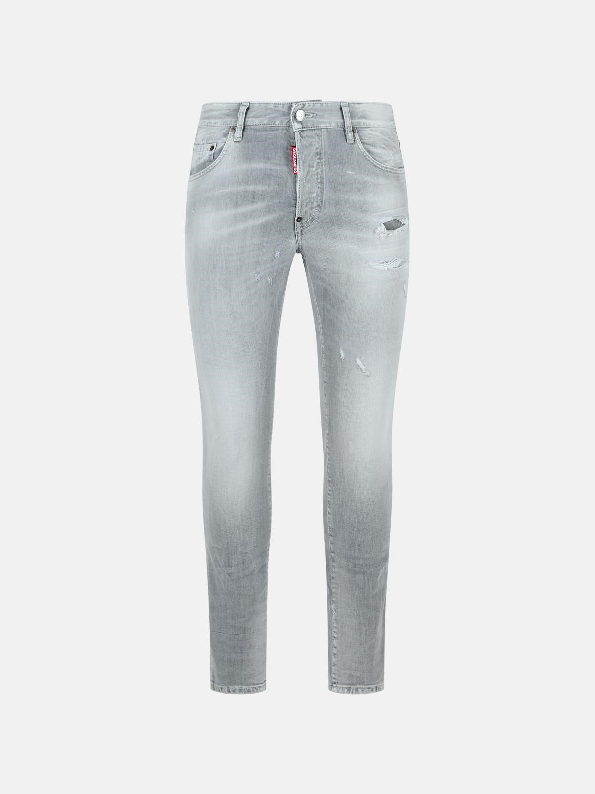 Dsquared2 'skater' Grey Cotton Denim Jeans In Gray