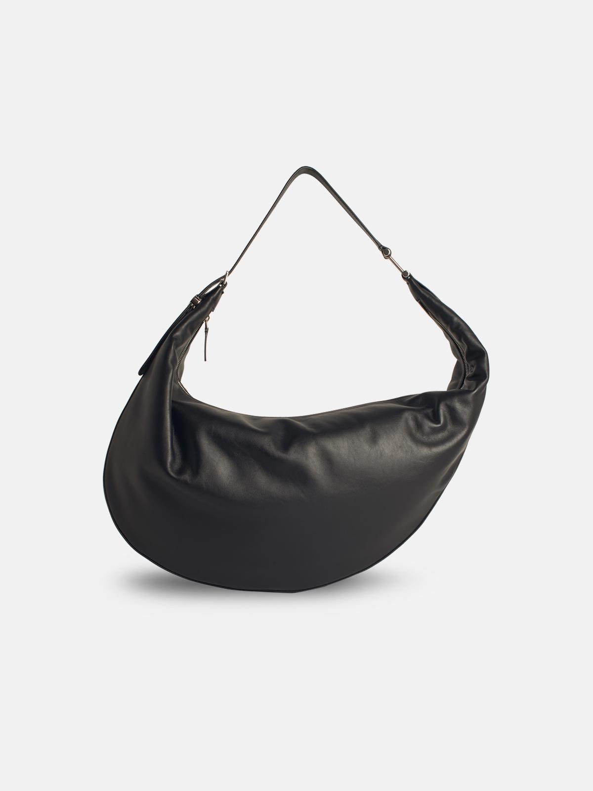 MARNI 'Dot' Medium Hobo Bag In Black Leather