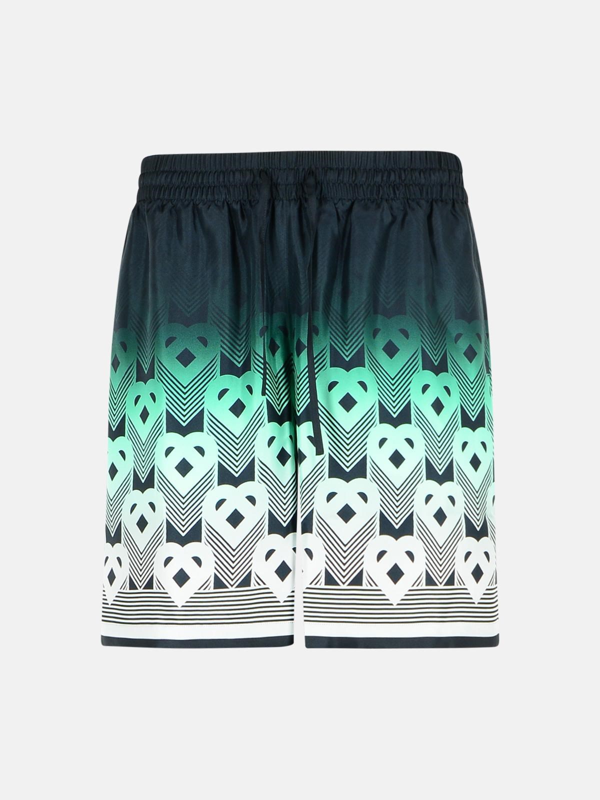 CASABLANCA Green Silk Bermuda Shorts　カサブランカ グリーン シルク バミューダ ショーツ CASABLANCA