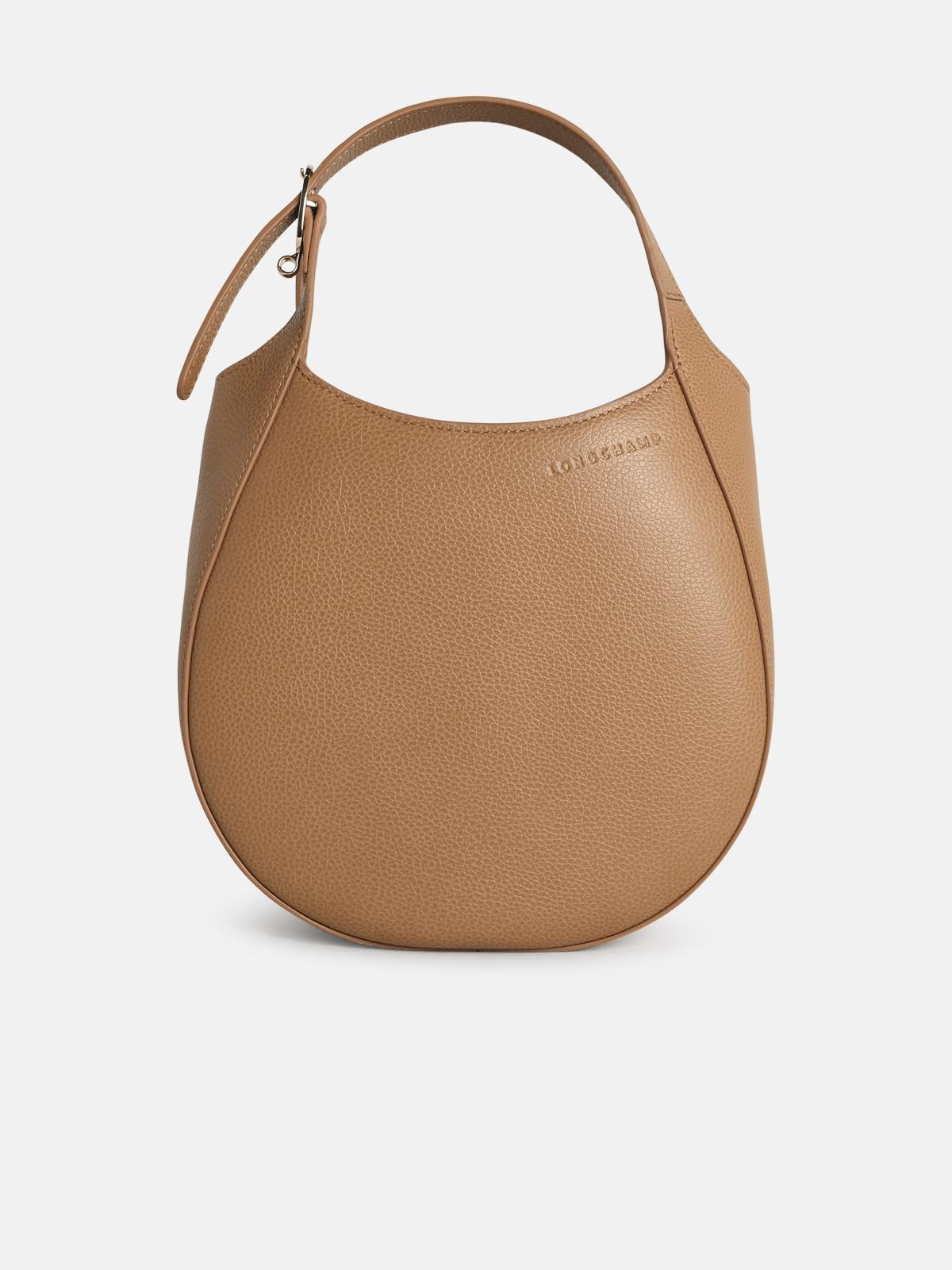 Longchamp 'le Foulonné' S Biscuit Leather Bag In Brown