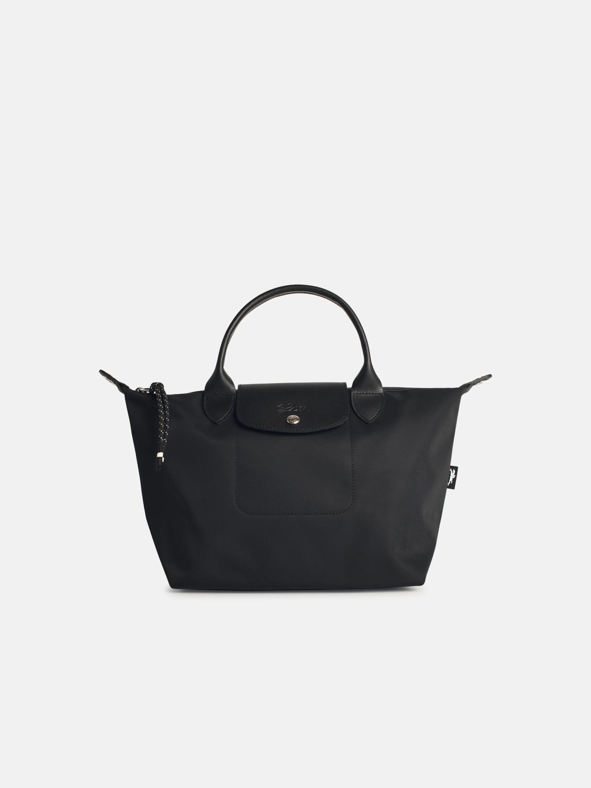LONGCHAMP Bag With 'S Le Pliage Energy' Handle In Black Recycled Tela　LONGCHAMP バッグ、「S Le Pliage Energy」ハンドル付き、ブラック リサイクル Tela LONGCHAMP