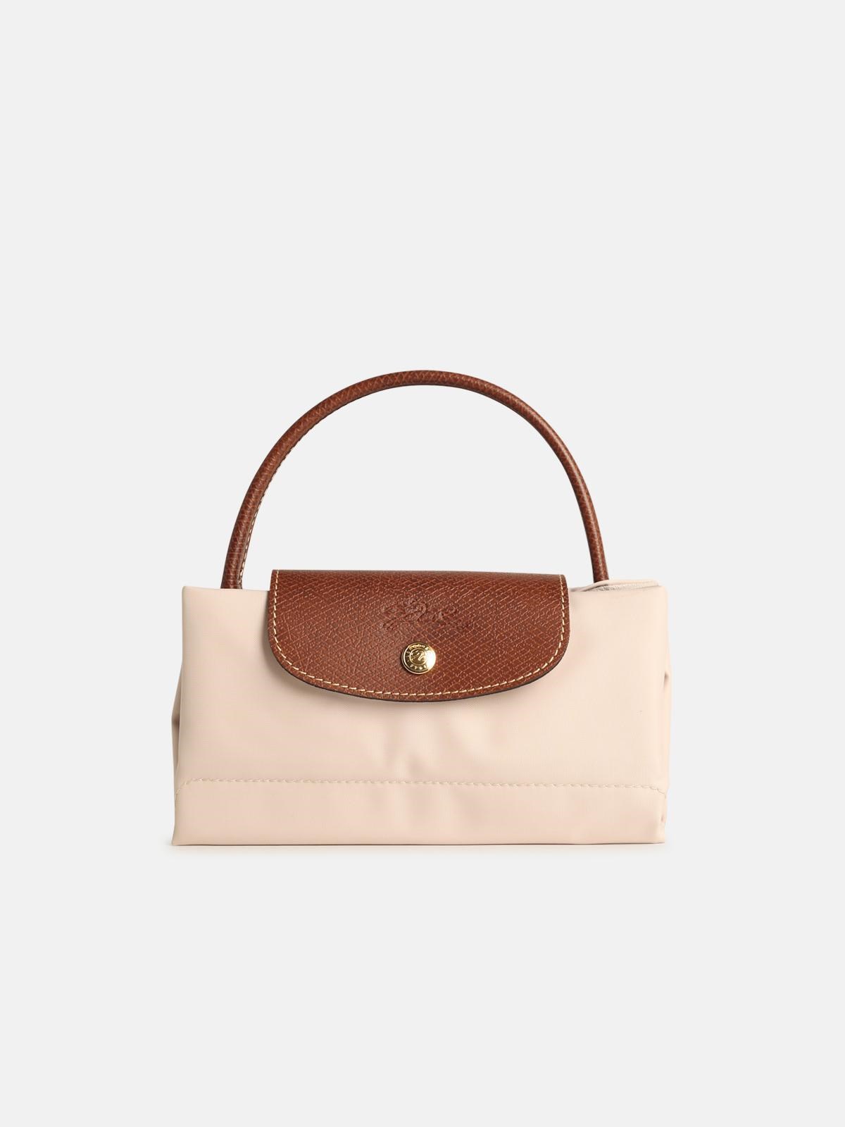 Longchamp Bag With 's Le Pliage Original' Handle In Recycled Tela Paper In Brown