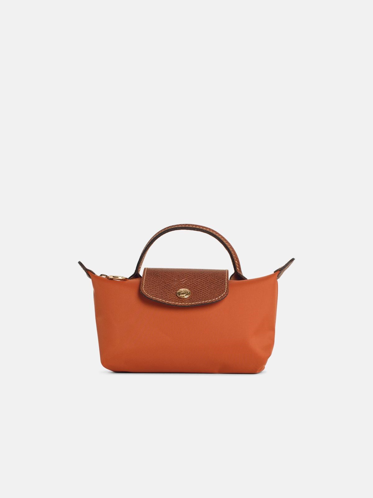 バッグ・カバンその他 Longchamp Le Pliage Original brick-coloured clutch bag Le Pliage Original Pouch with handle Brick - Recycled canvas