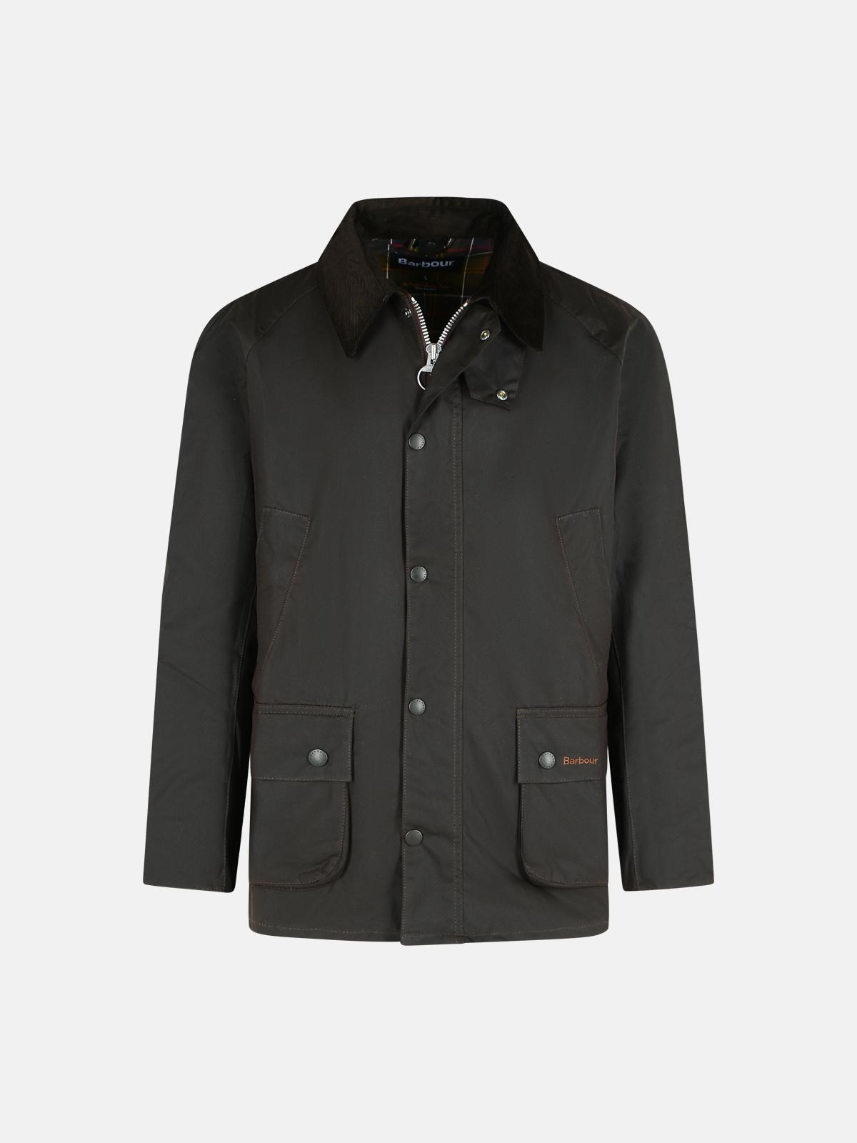 Barbour 'ashby' Brown Waxed Cotton Jacket In Brown