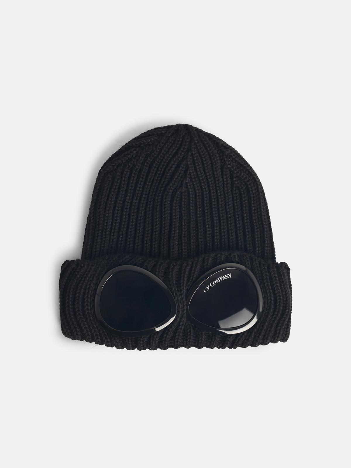 C.p. Company 'lens' Black Wool Beanie