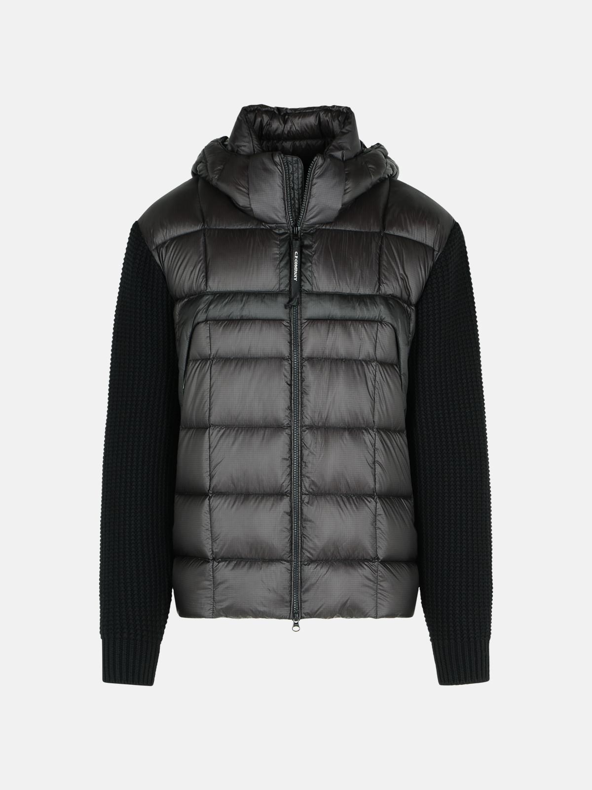 C.p. Company Black Wool And Nylon Sweater In Black