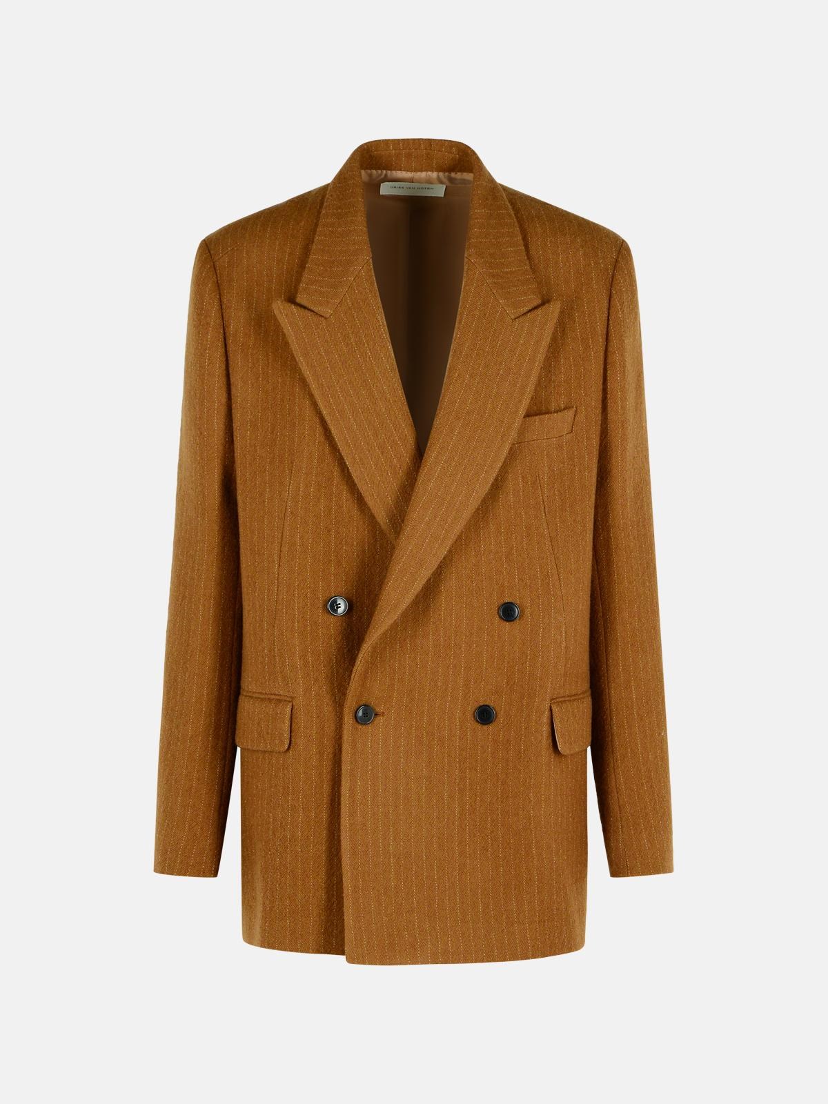 Dries Van Noten 'bishop' Brown Wool Jacket In Brown