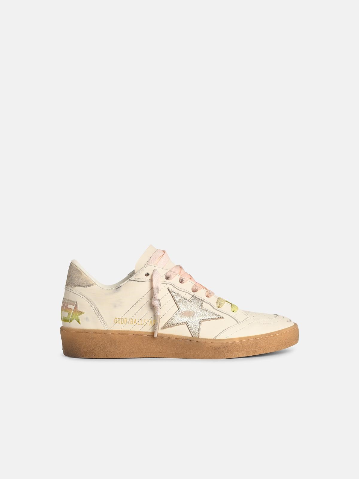 GOLDEN GOOSE 'Ball-Star' White Leather Sneakers
