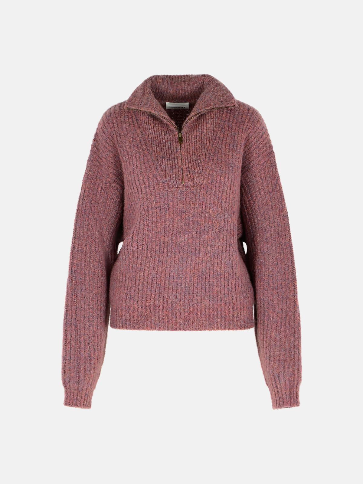 Isabel Marant Étoile Mallow Mohair Blend Sweater In Burgundy