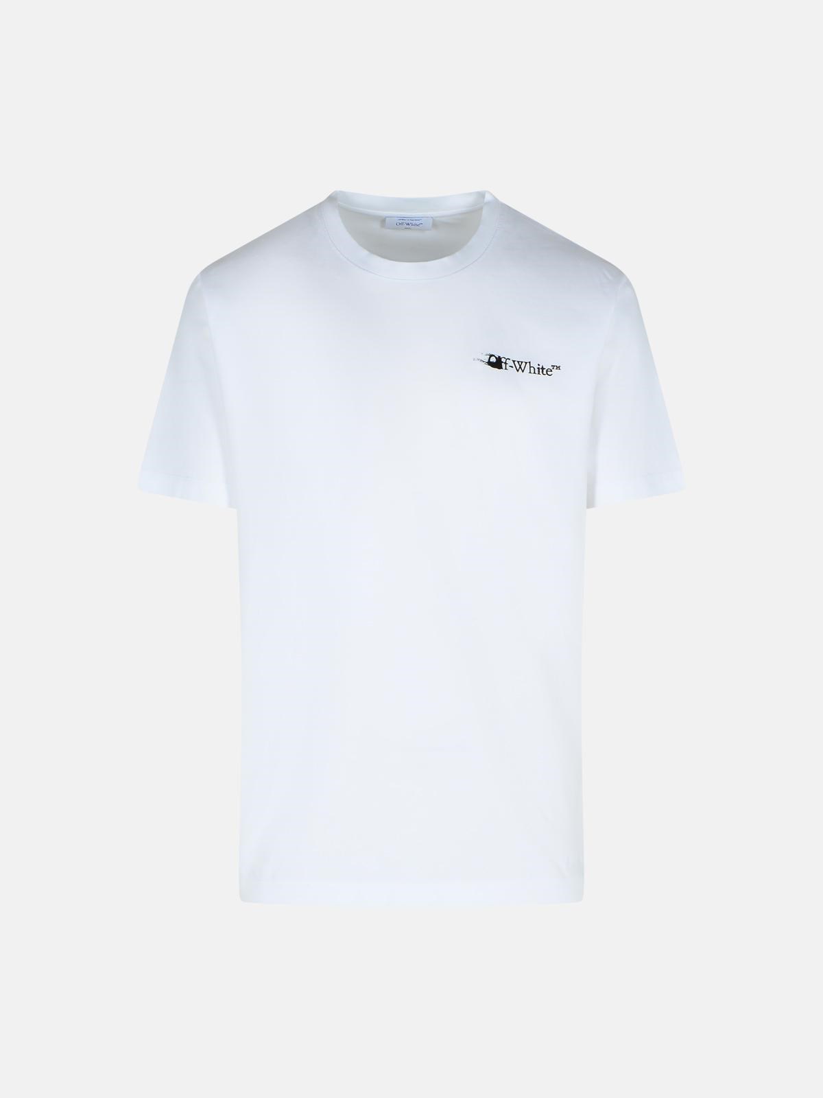 Off-white 'ink Arrow' White Cotton T-shirt In White