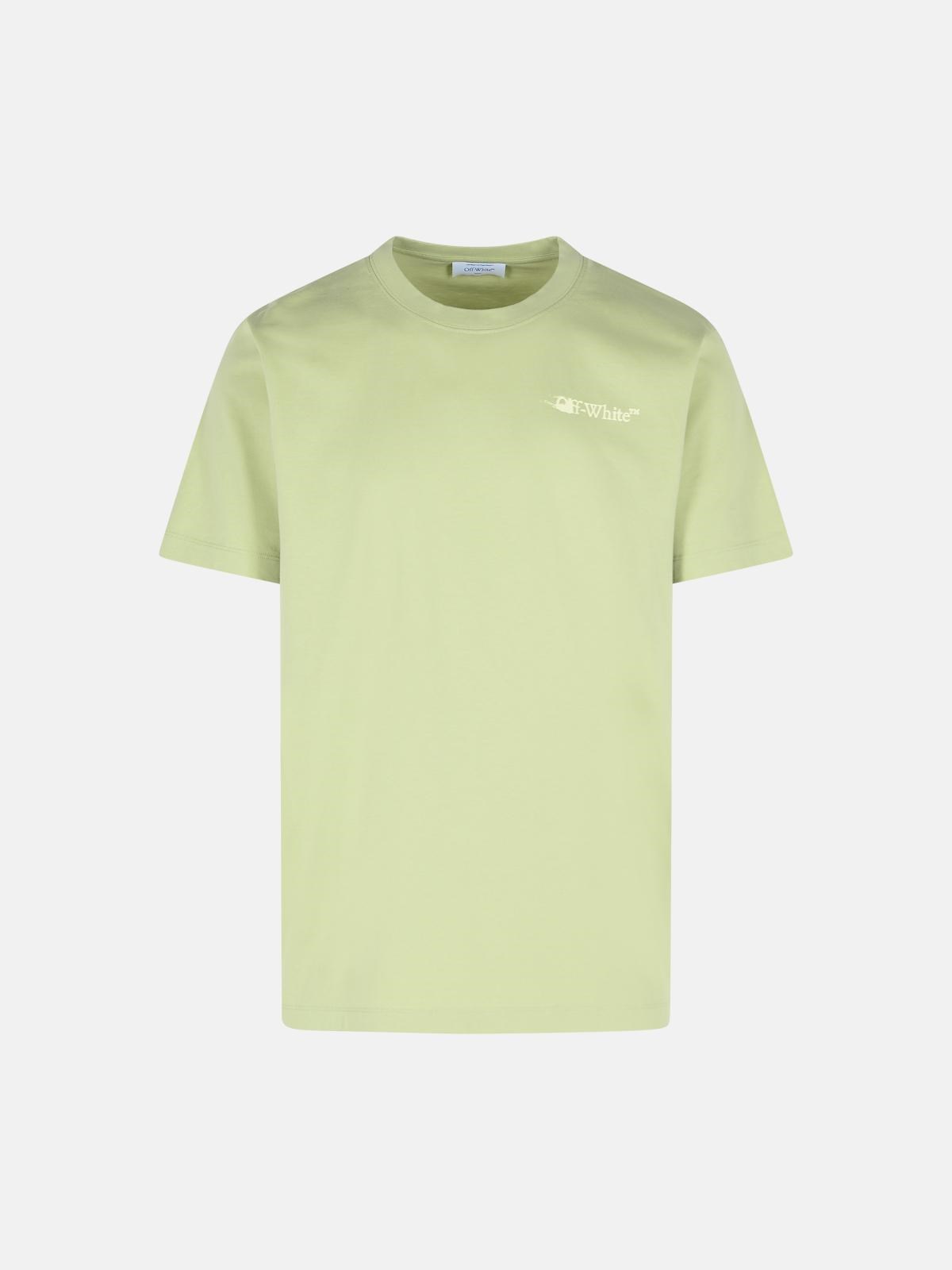 Off-white 'ink Arrow' Green Cotton T-shirt