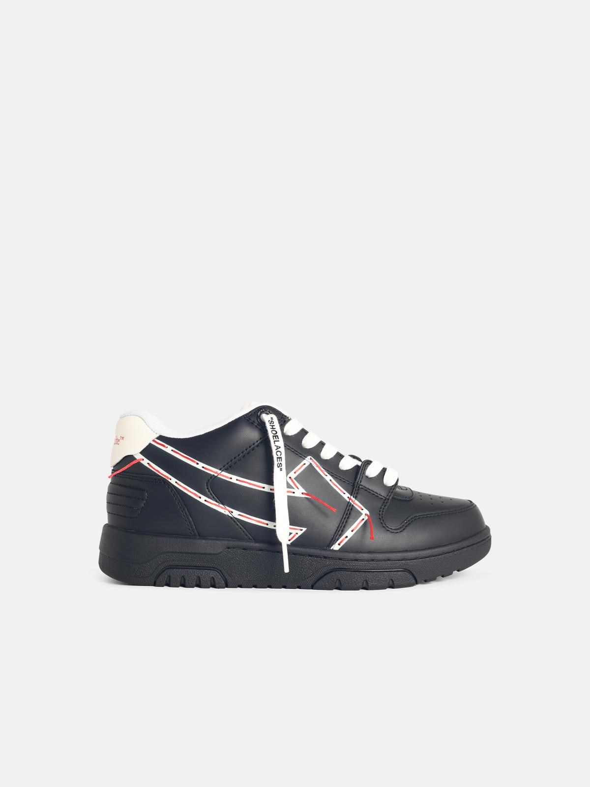 Off-white Black 'ooo Printed&stitched Arrow' Sneakers In Black