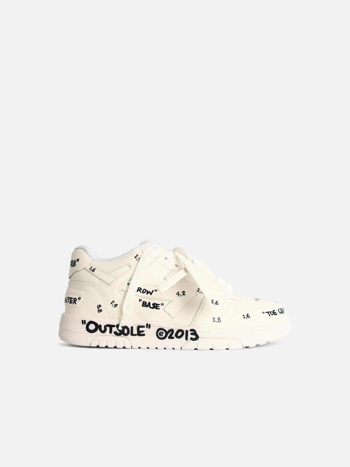 Off-white 'out Of Office' White Leather Sneakers In White