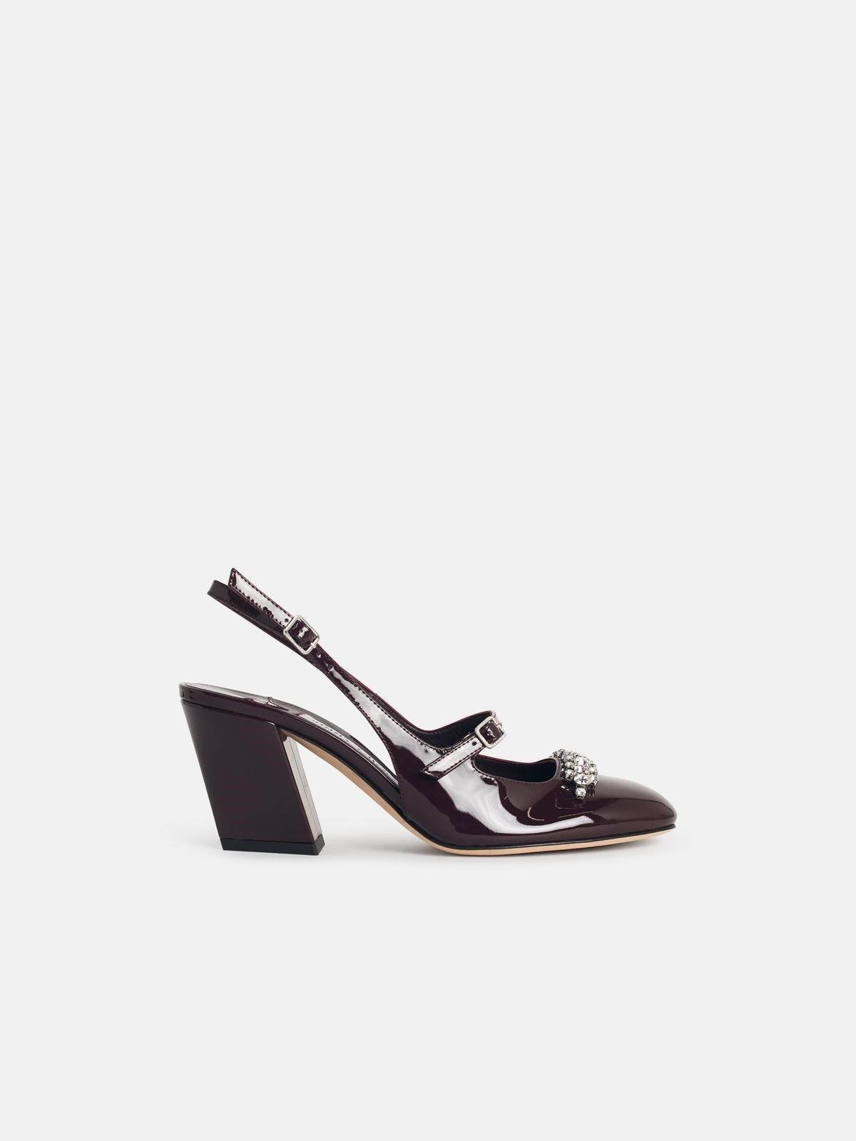 JIMMY CHOO 'Belinda' Deep Merlot Leather Slingbacks　JIMMY CHOO 'Belinda' ディープ メルロー レザー スリングバック JIMMY