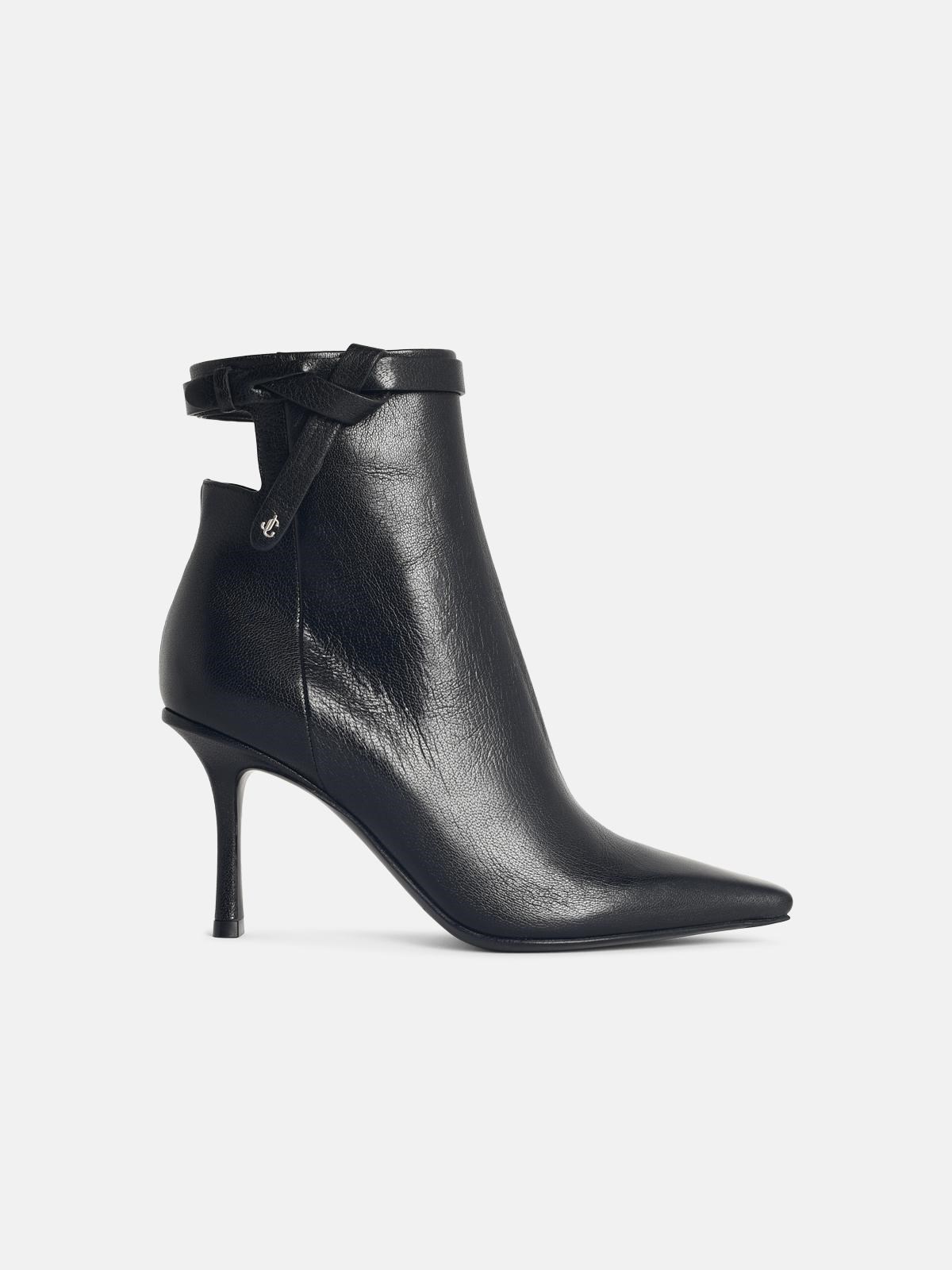 Jimmy Choo 'camie' Black Leather Ankle Boots In Black
