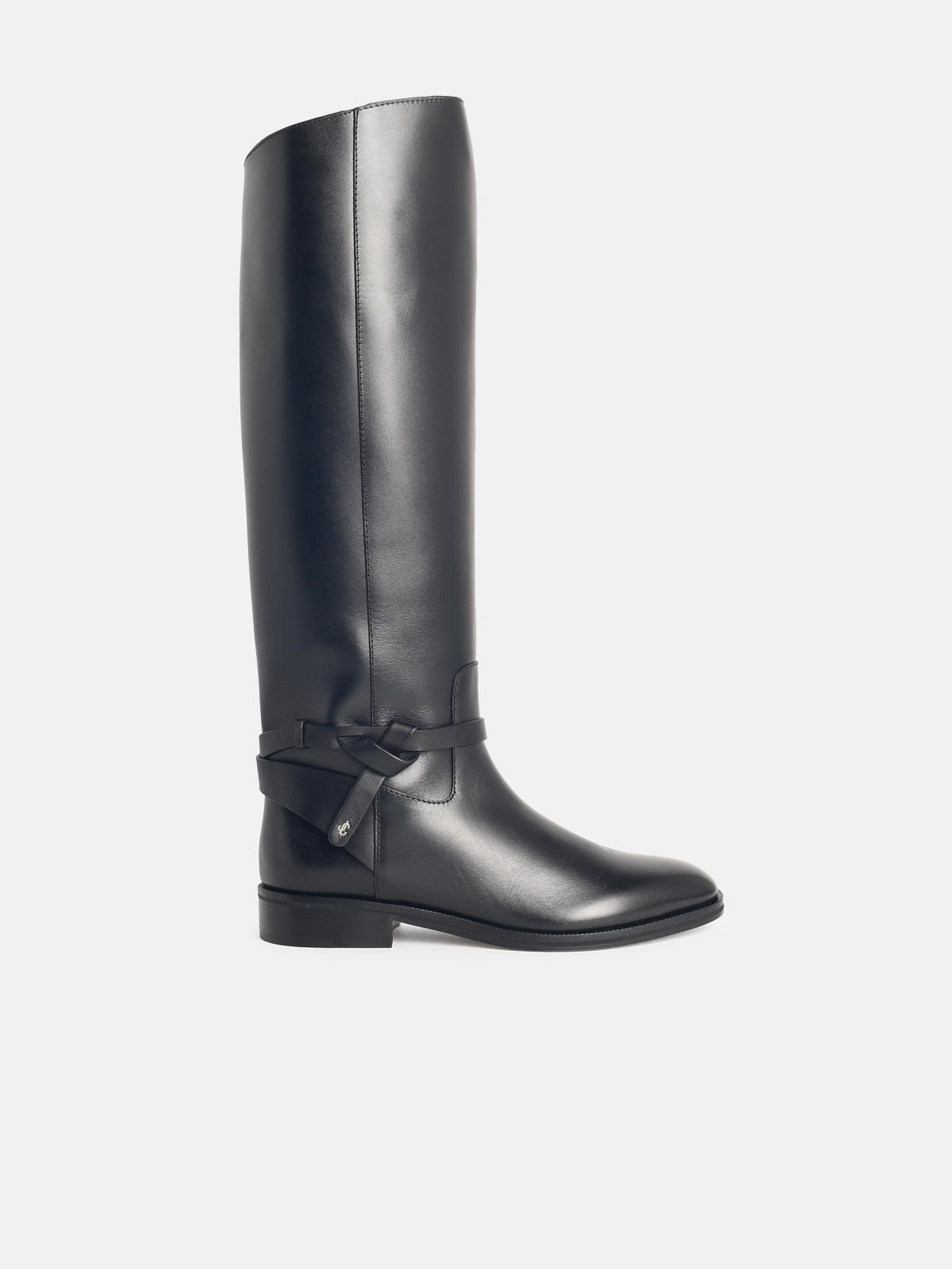 Jimmy Choo 'lawton Kb' Black Leather Boots In Black