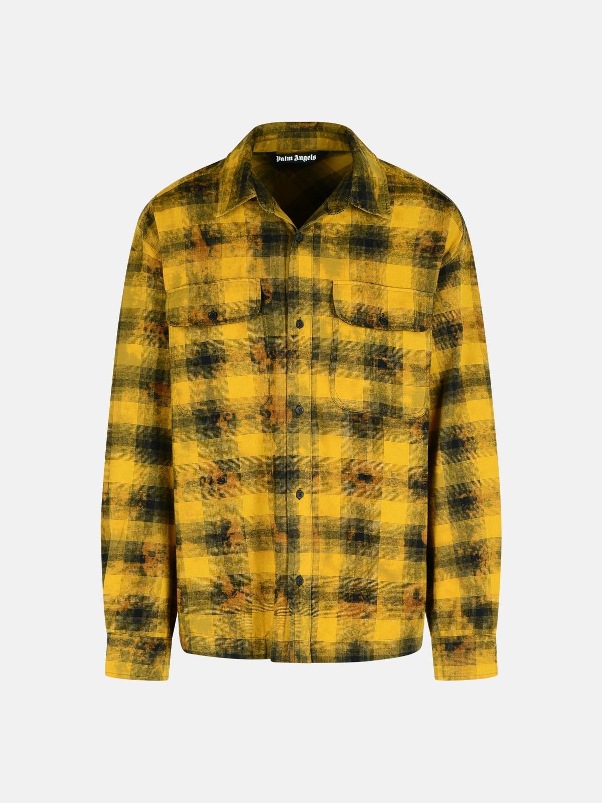 PALM ANGELS 'Army Green' Cotton Blend Shirt　PALM ANGELS アーミー グリーン コットン ブレンド シャツ PALM