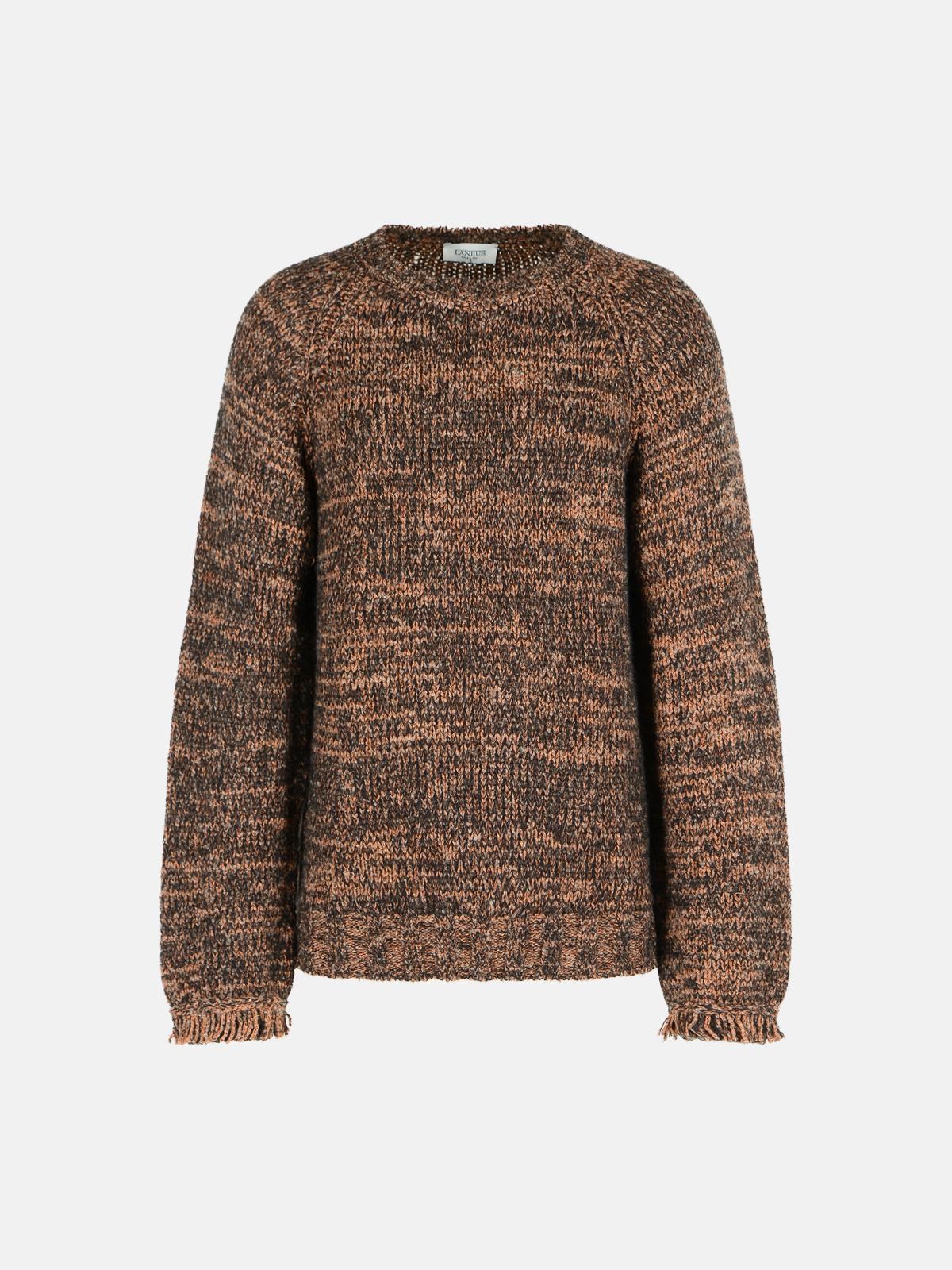 Laneus Multi Alpaca Blend Sweater In Brown