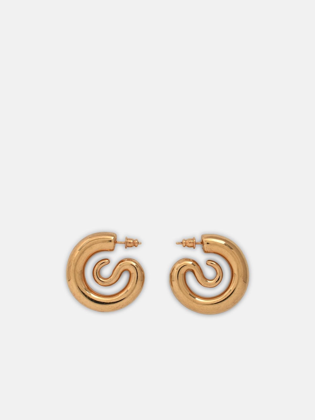Panconesi Gold 'serpent Hoops Small' Earrings In Gold