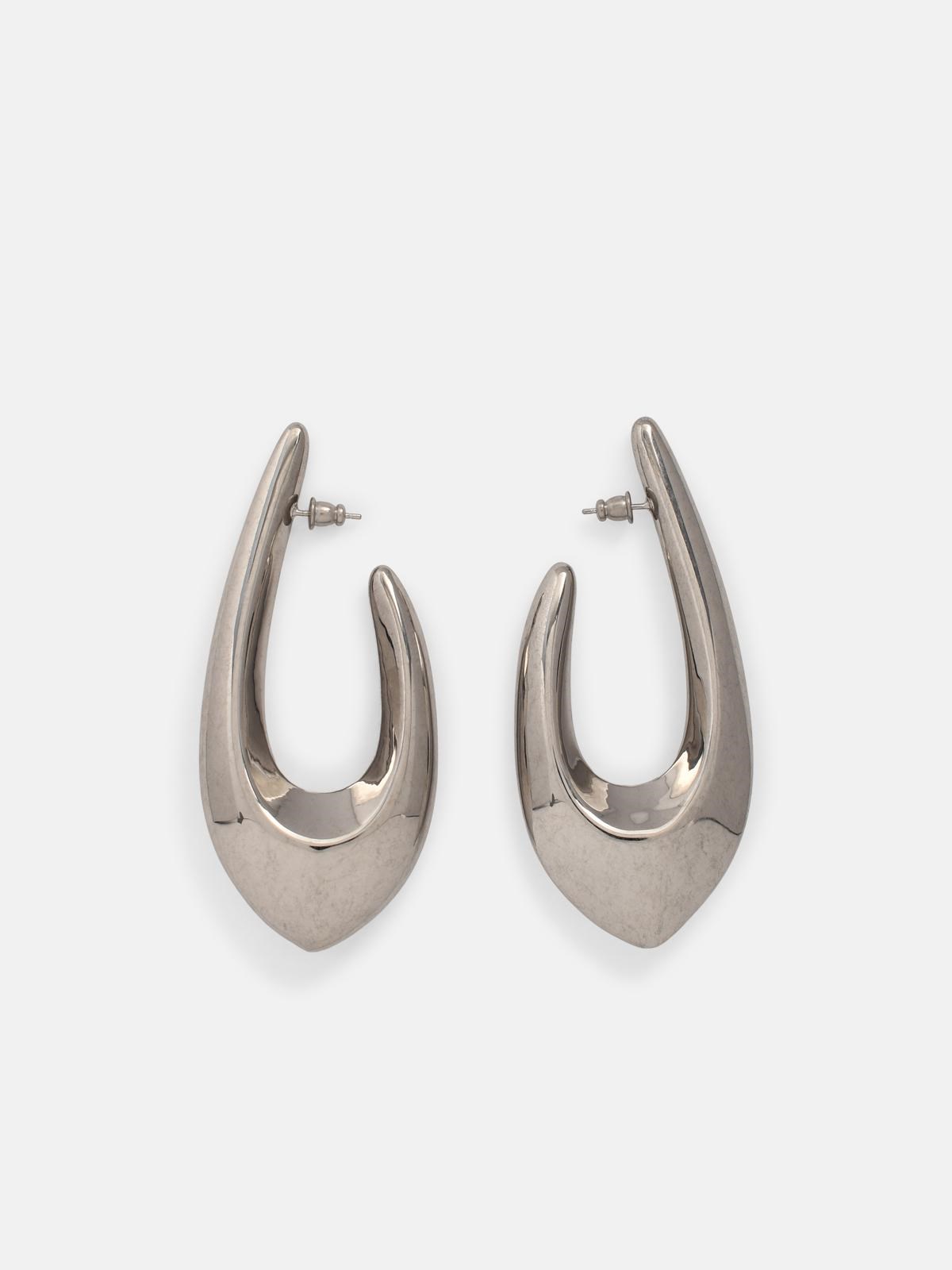 Panconesi Silver 'spada Drop' Earrings In Silver