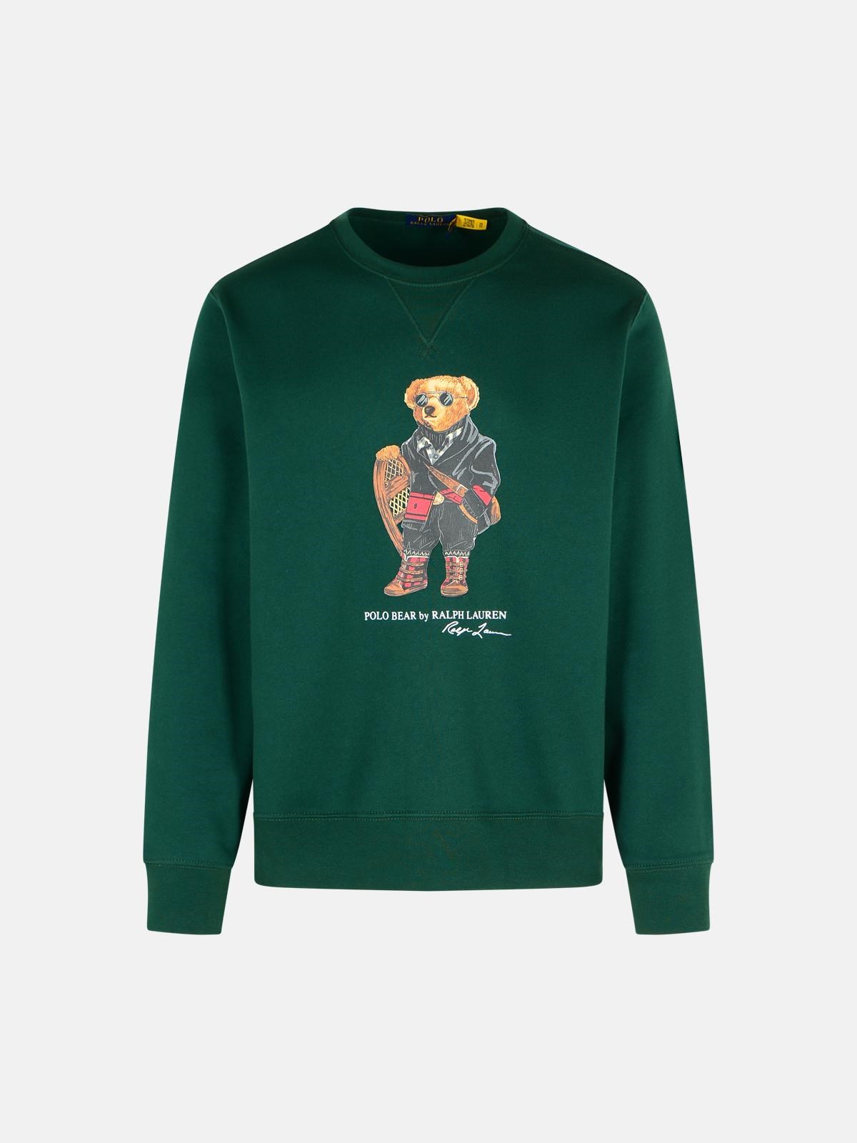 Polo Ralph Lauren 'polo Bear' Green Cotton Blend Sweatshirt