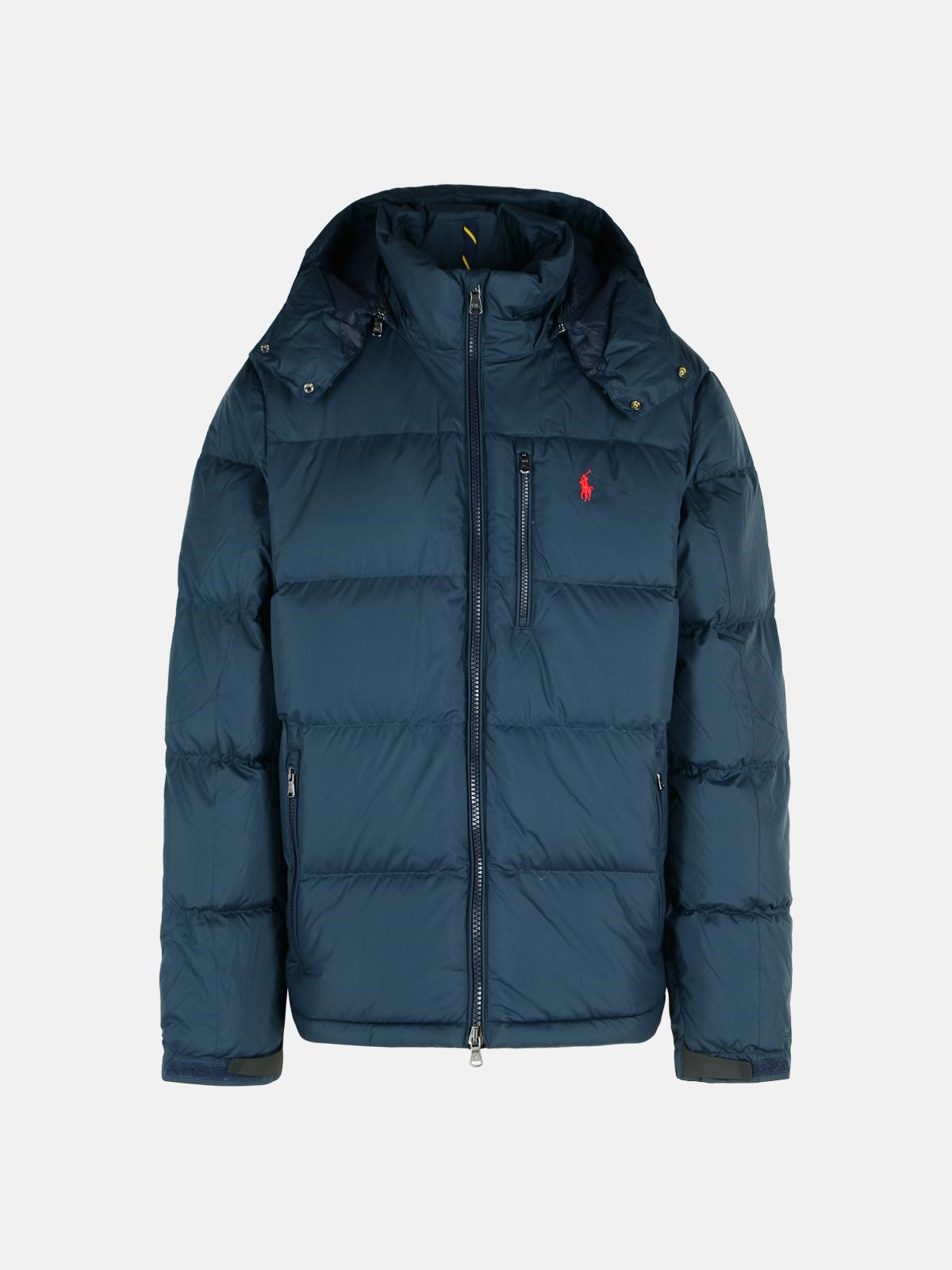 Polo Ralph Lauren Gorham Water-repellent Ripstop Fabric Down Jacket Clothing In Blue