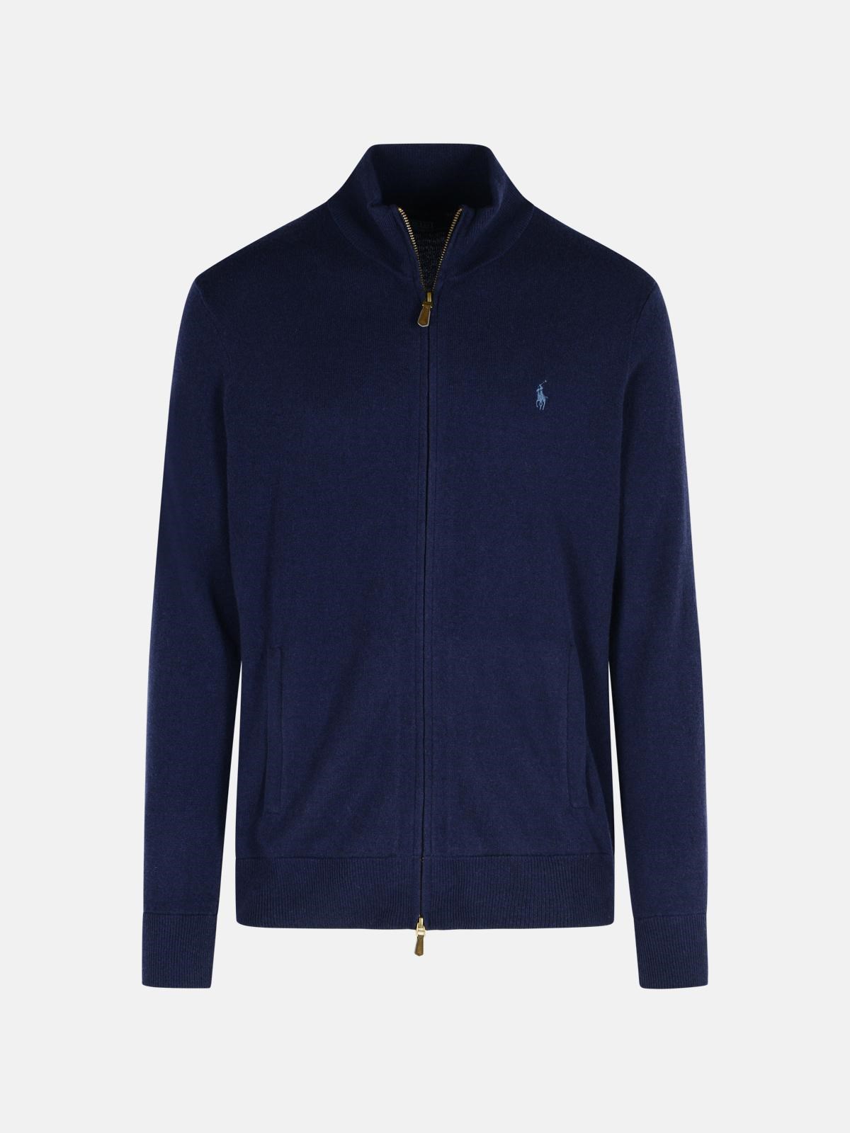 Polo Ralph Lauren Navy Wool Sweater In Blue