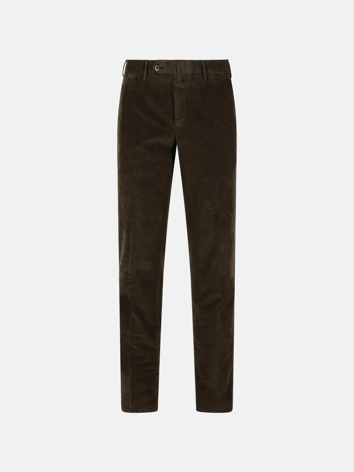 Pt Torino 'slim' Brown Cotton Pants In Brown