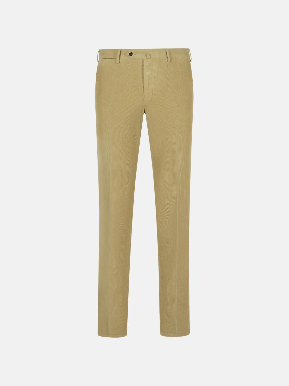 Pt Torino 'slim' Beige Cotton Pants In Nude