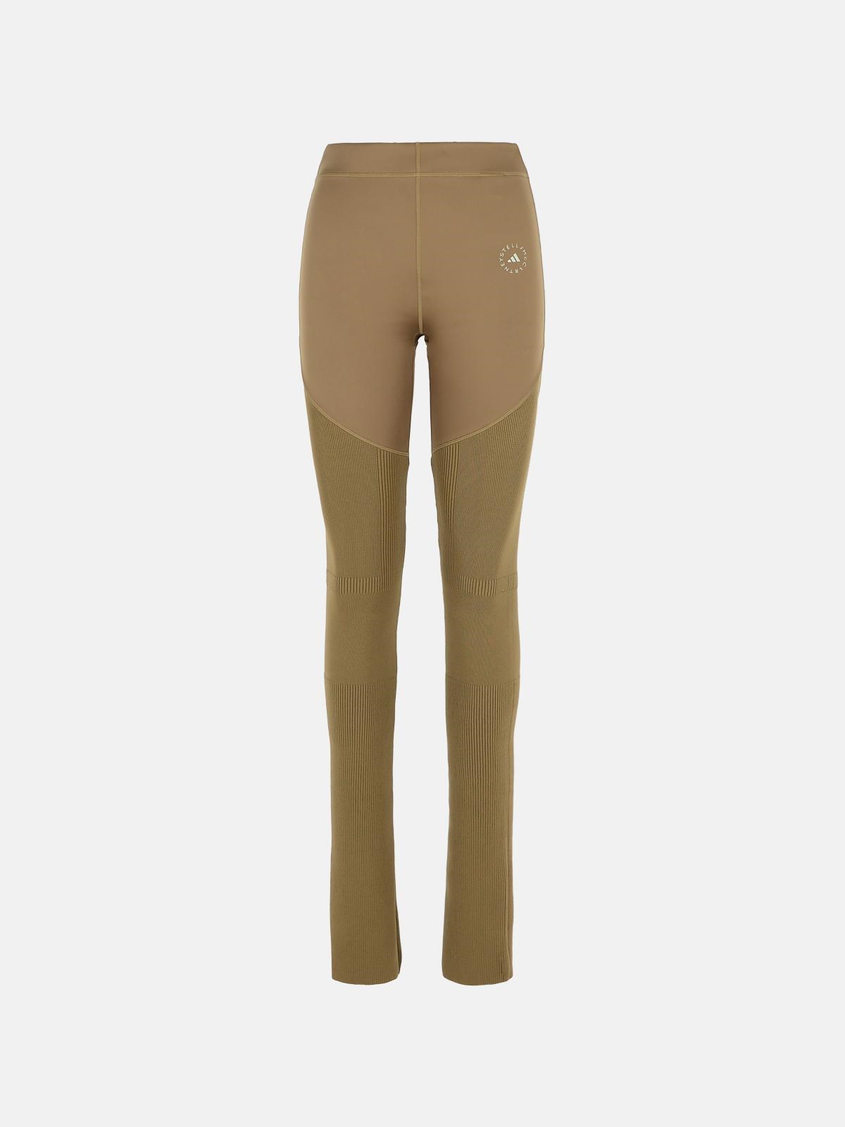 Adidas By Stella Mccartney Army Polyester Blend Trousers In Brown