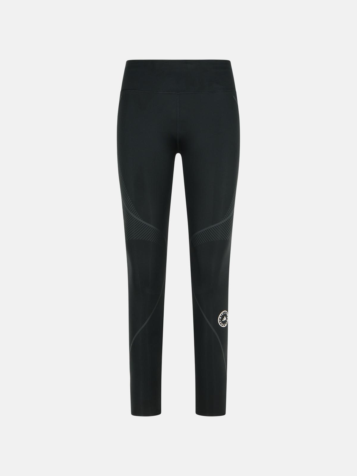 Adidas By Stella Mccartney 'truepace' Black Polyester Blend Running Leggings In Black