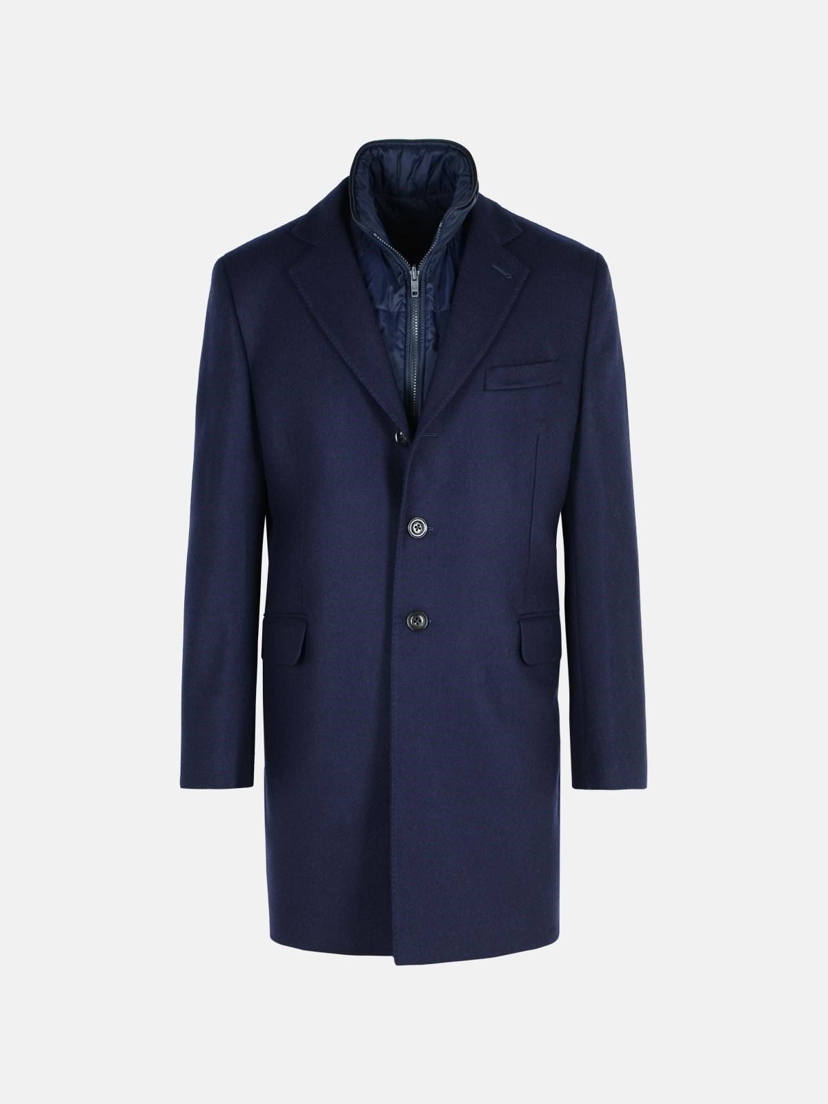 Fay Blue Wool Blend Coat In Blue