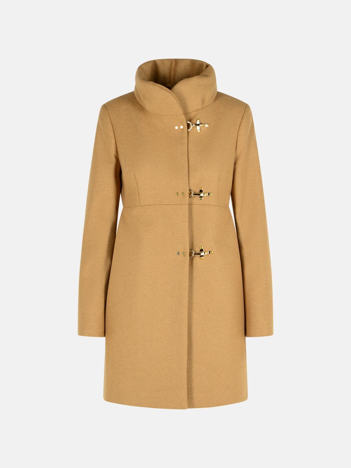 Fay Beige Wool Blend Coat In Sand